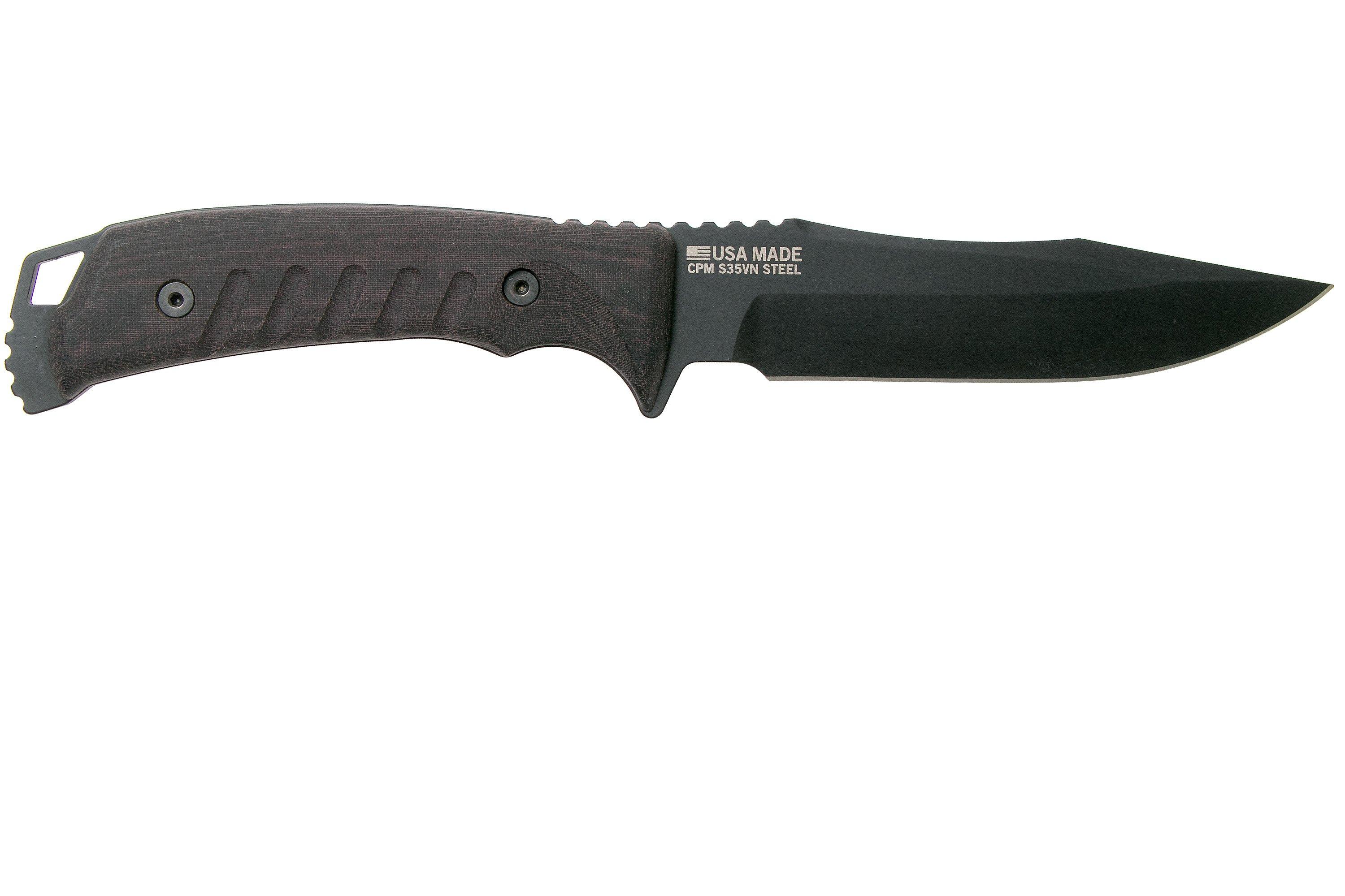 SOG Pillar Blackout UF1003 fixed knife, USA Made | Advantageously ...