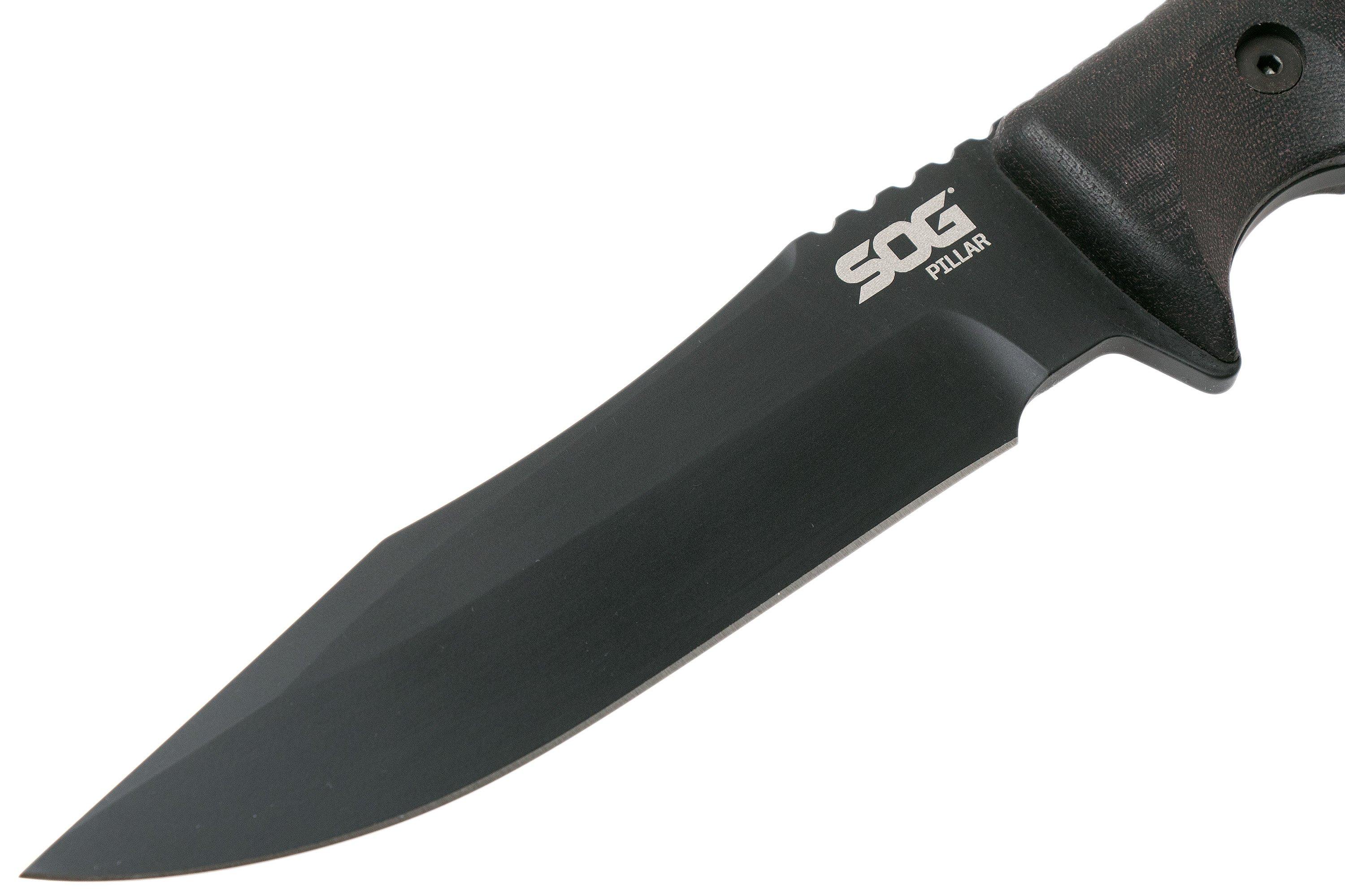 SOG Pillar Blackout UF1003 fixed knife, USA Made Advantageously
