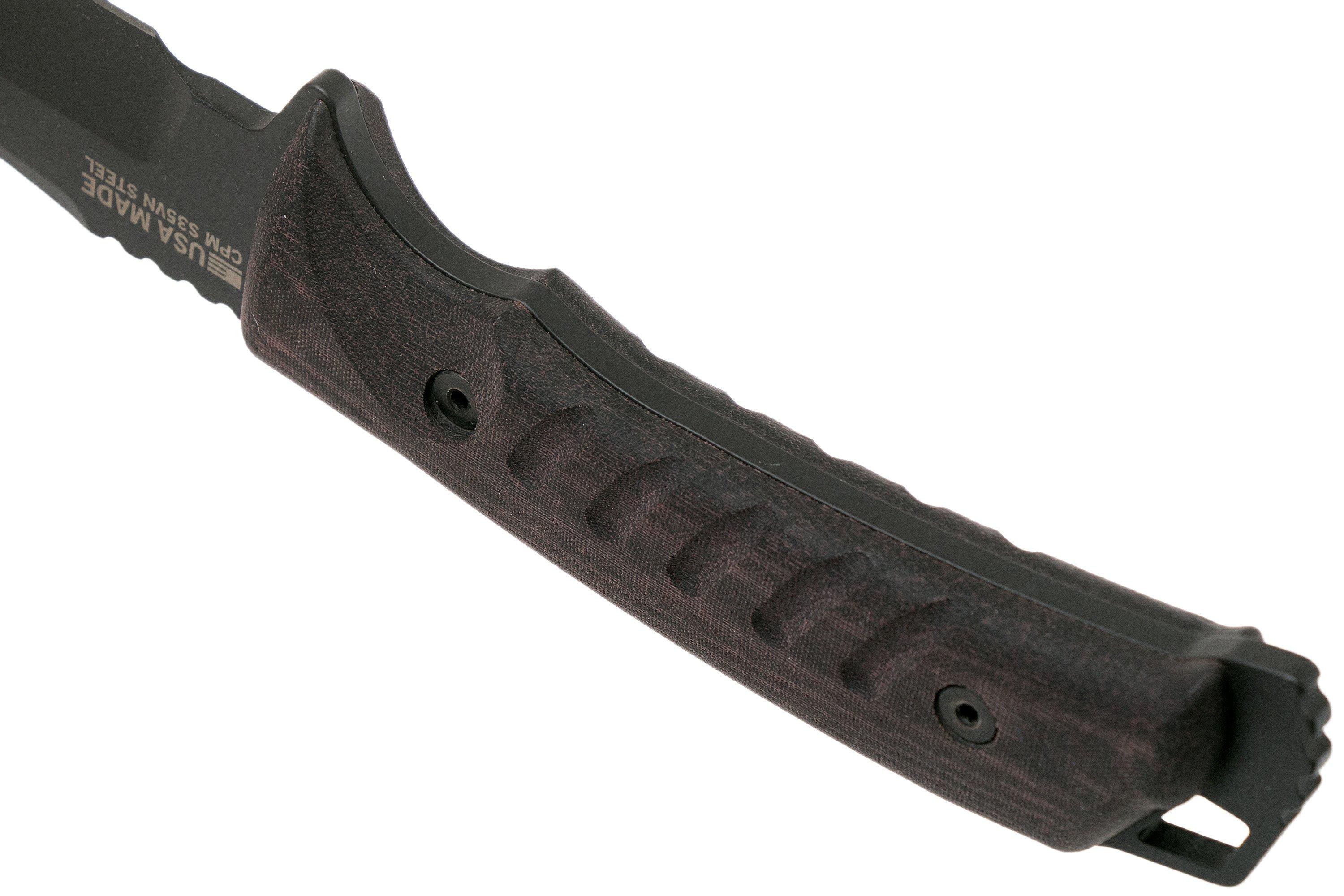 SOG Pillar Blackout UF1003 fixed knife, USA Made Advantageously