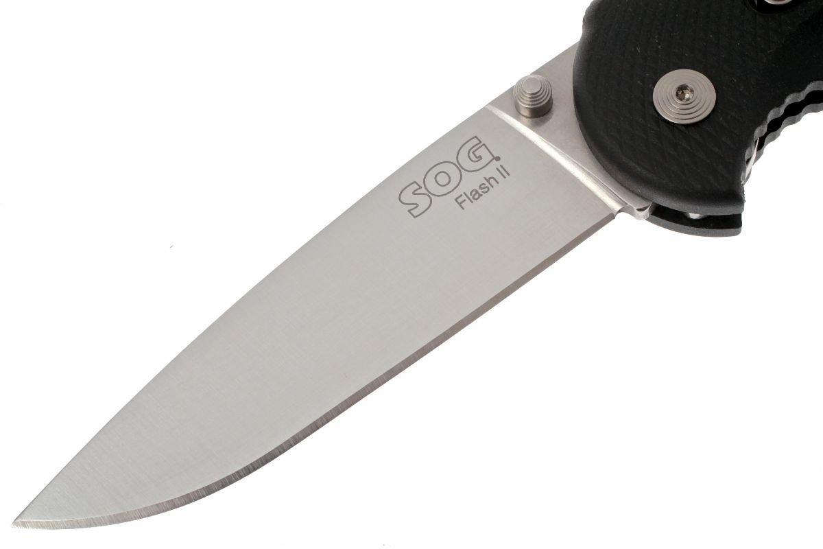 SOG Flash II FSA-8, plain edge, GRN handle | Advantageously shopping at ...