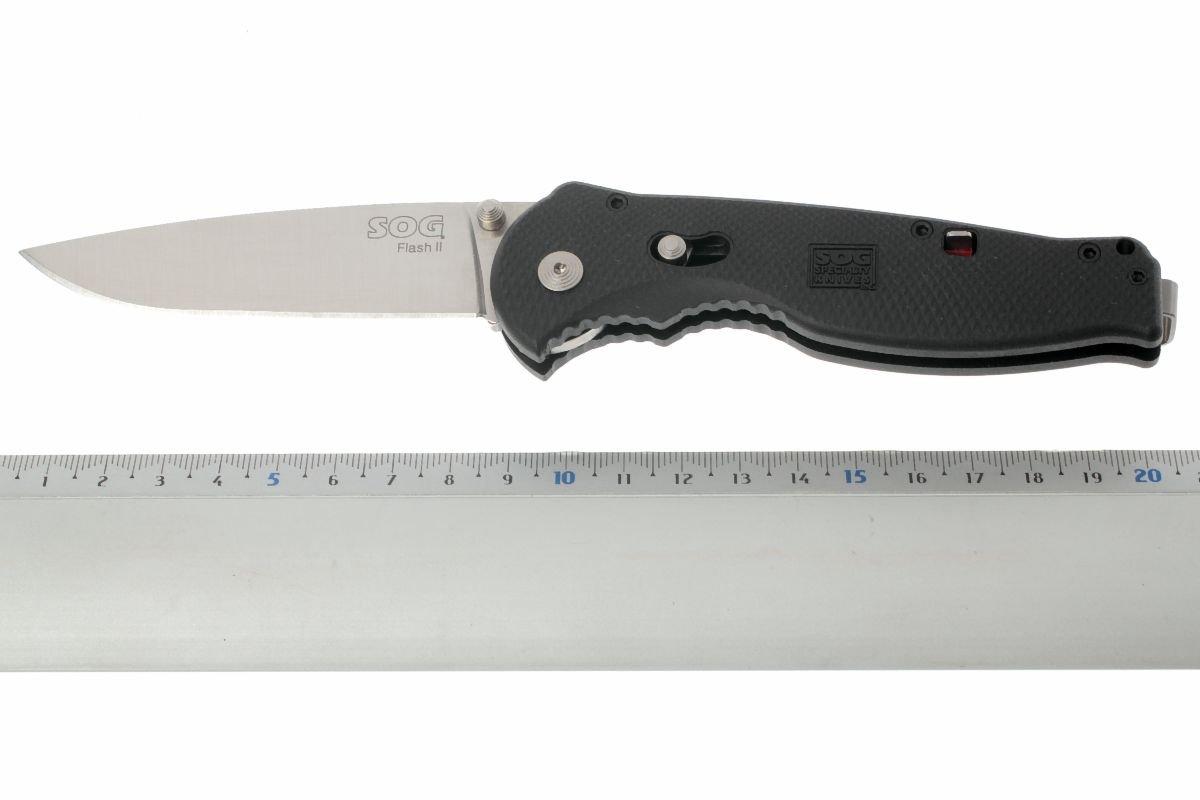 SOG Flash II FSA-8, plain edge, GRN handle | Advantageously shopping at ...