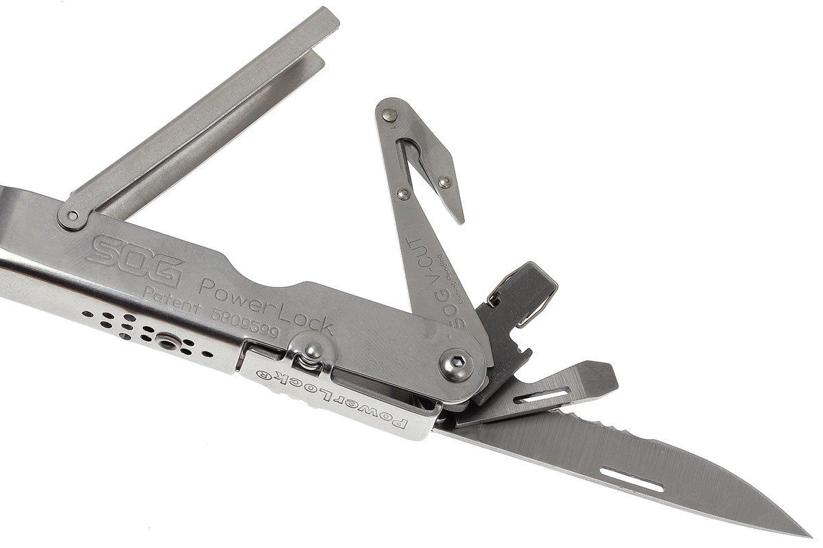 SOG Powerlock S62 multitool, zilver | Voordelig kopen bij knivesandtools.nl