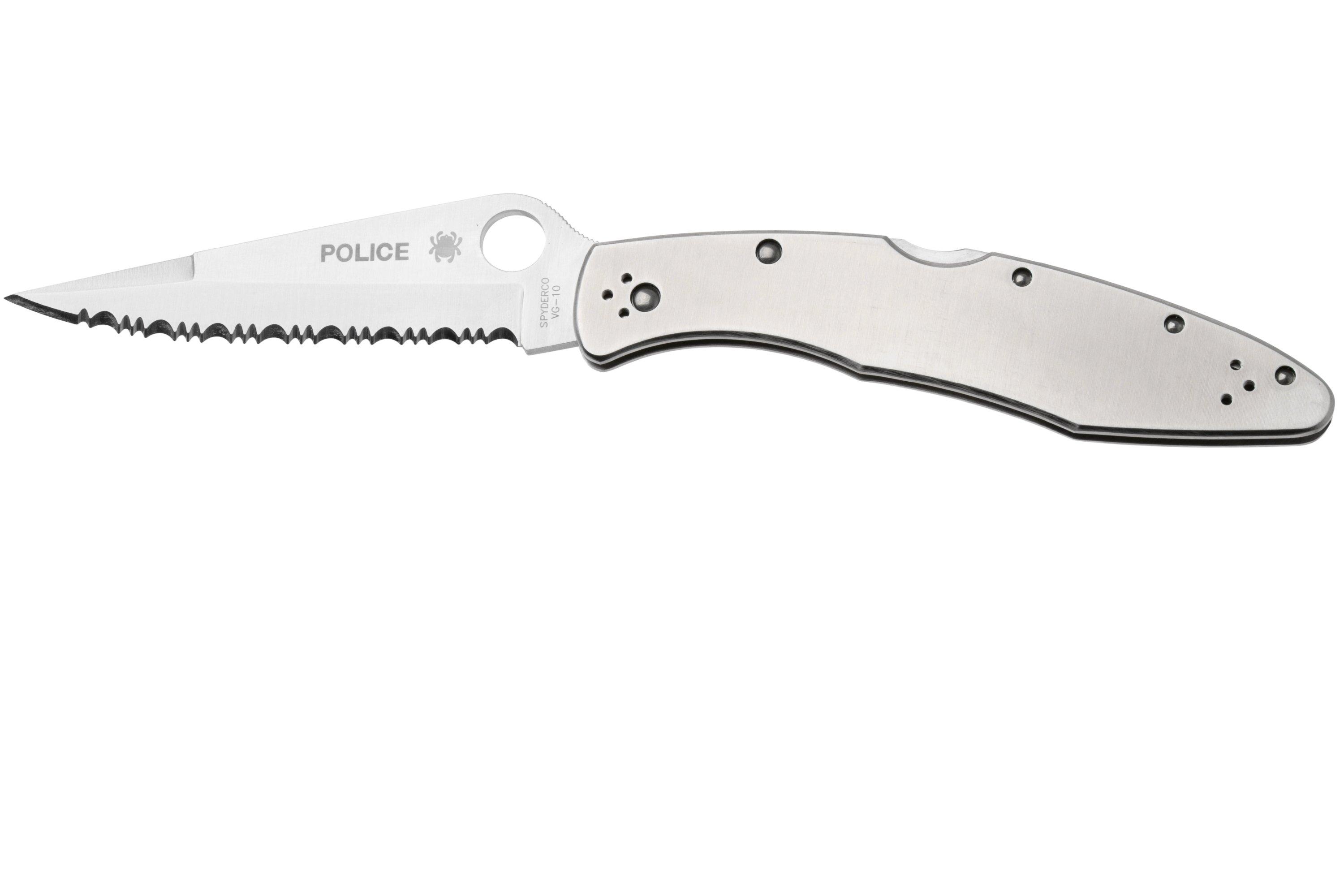 Spyderco Police C07S serrated pocket knife | Advantageously 