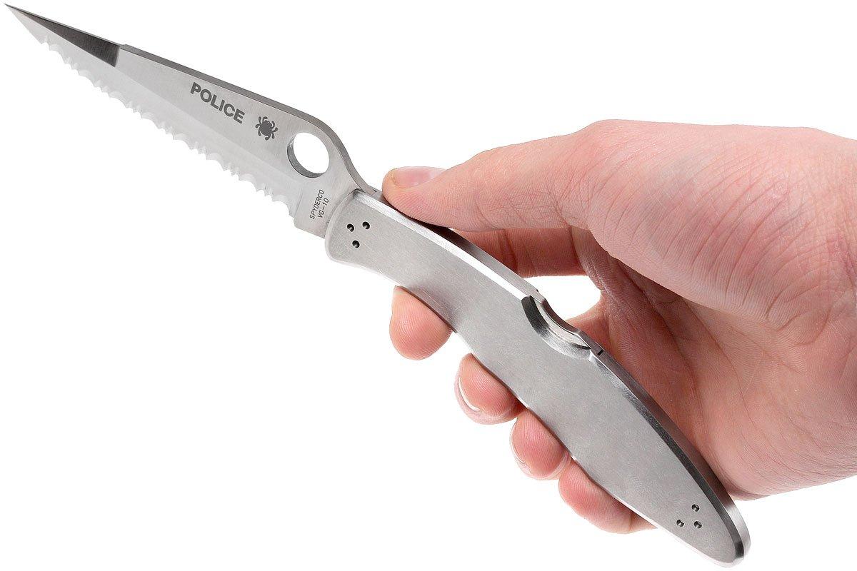 Spyderco Police C07S serrated pocket knife Advantageously shopping at