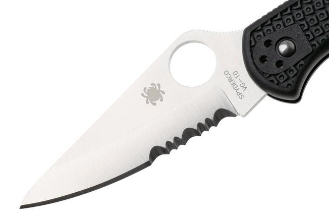 Image for Spyderco Delica 4 C11PSBK partly serrated pocket knife