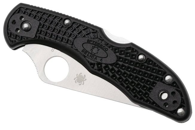 Image for Spyderco Delica 4 C11PSBK partly serrated pocket knife