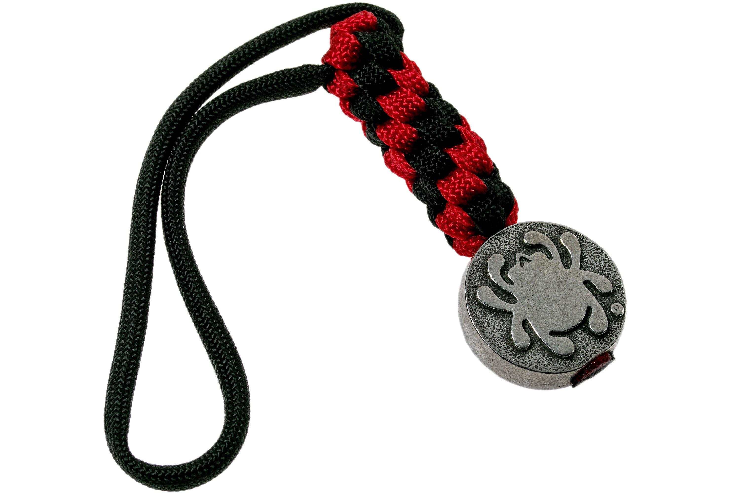 Spyderco Spyderco Bead BEAD5LY Flat Bead Pewter with lanyard
