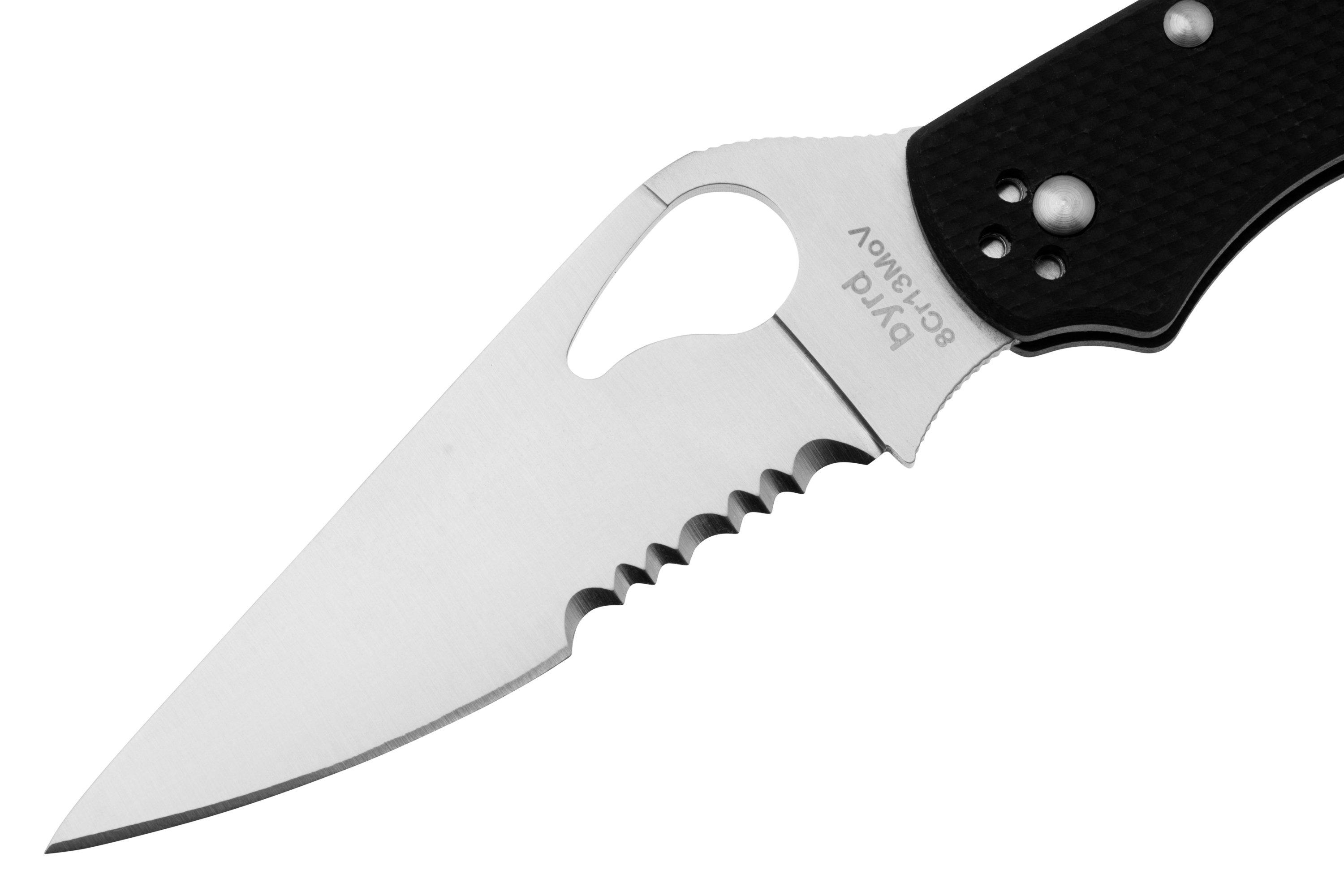 Spyderco Byrd Harrier 2 BY01GPS2 Black G10, partially serrated pocket