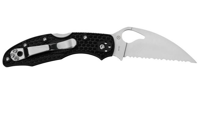 Spyderco Byrd Meadowlark 2 Wharncliffe BY04SBKWC2 serrated pocket knife