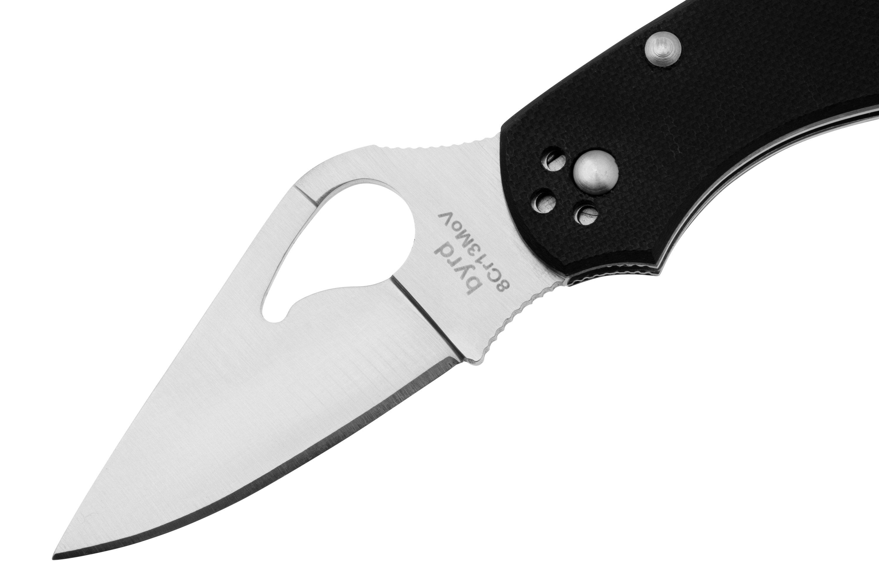 Spyderco Byrd Robin 2 BY10GP2 Black G10 pocket knife | Advantageously ...