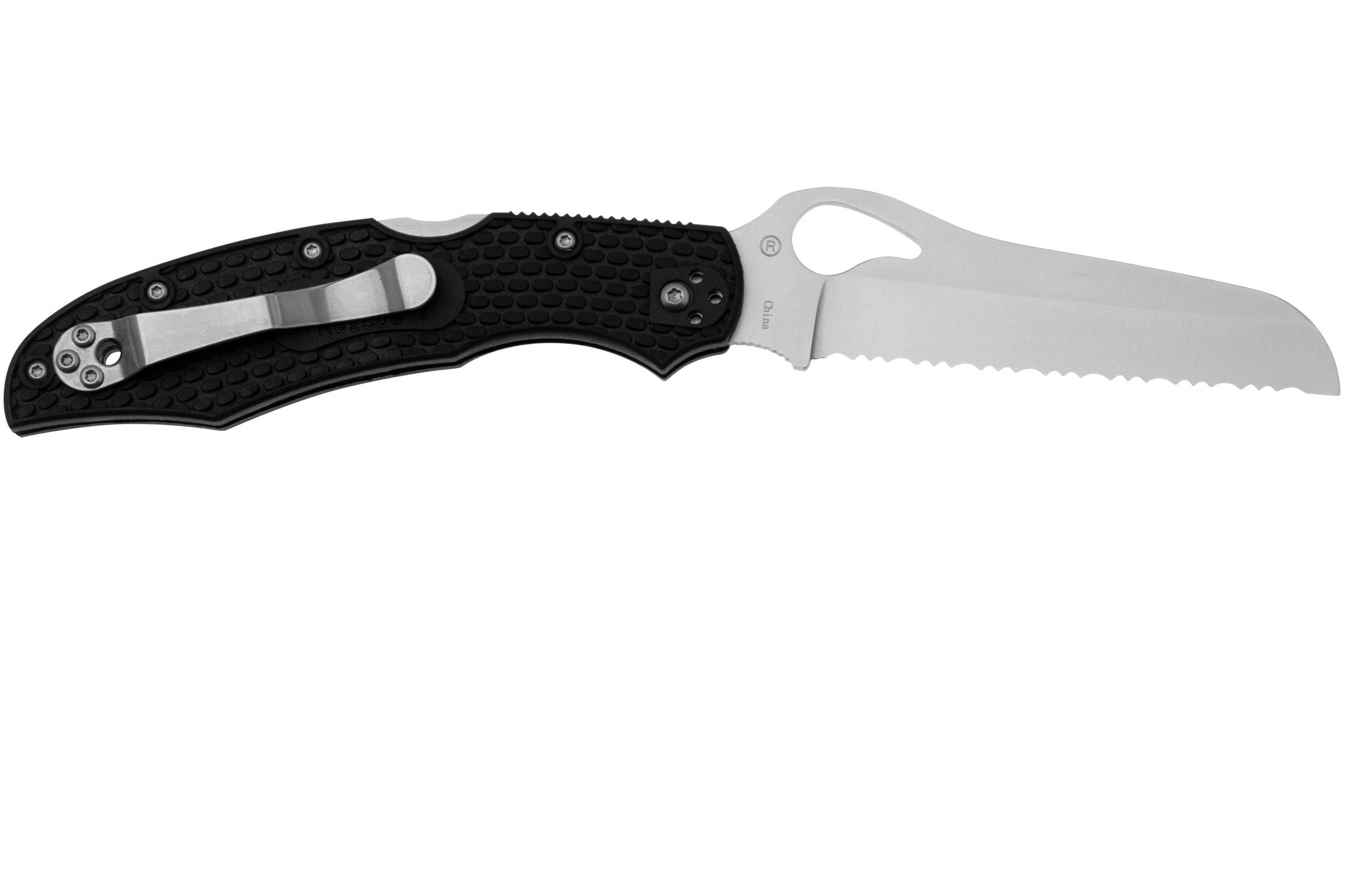 Spyderco Byrd Cara Cara 2 Rescue BY17SBK2 Black FRN, Taschenmesser mit ...