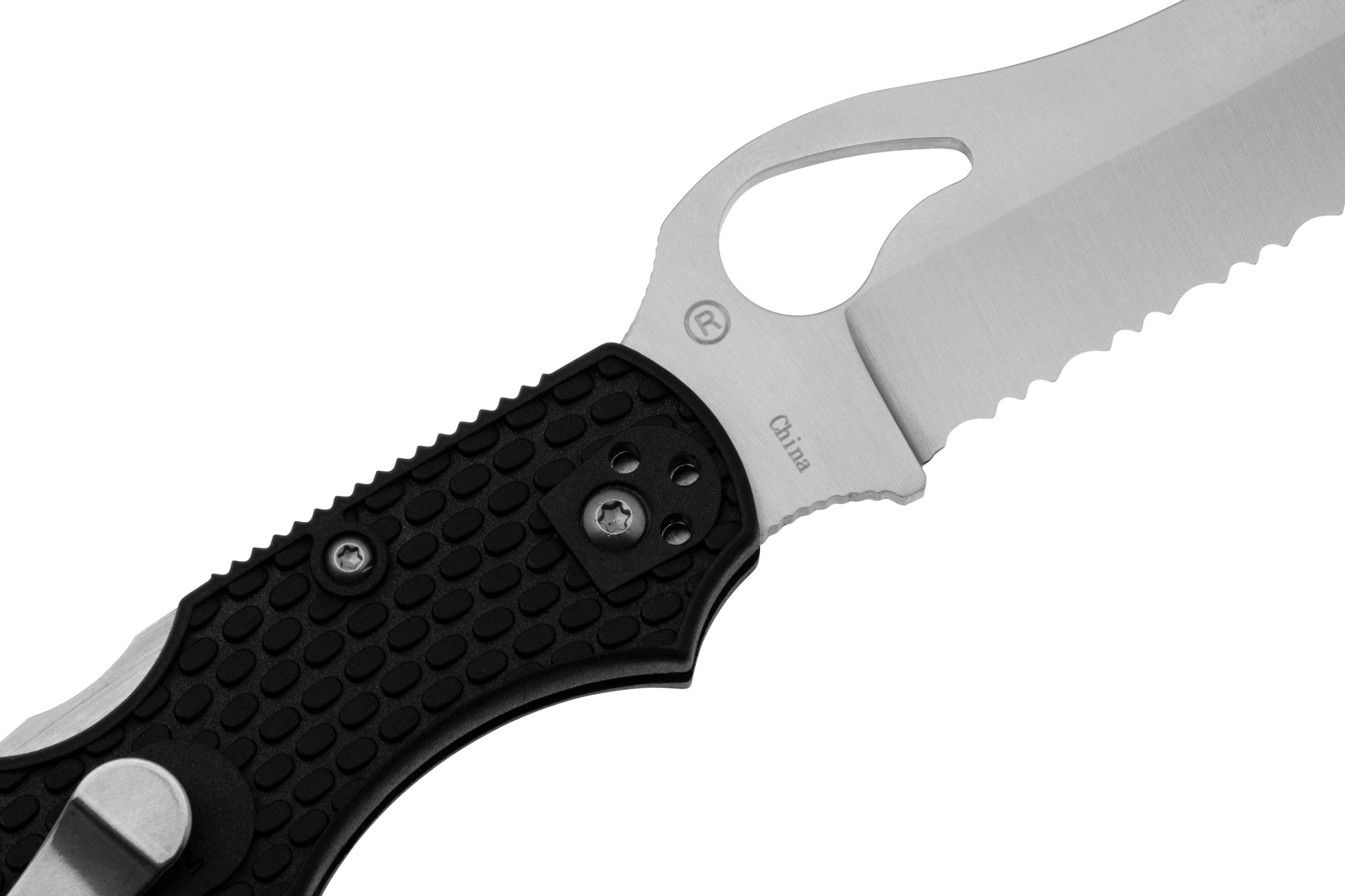 Spyderco Byrd Cara Cara 2 Rescue BY17SBK2 Black FRN, serrated pocket ...