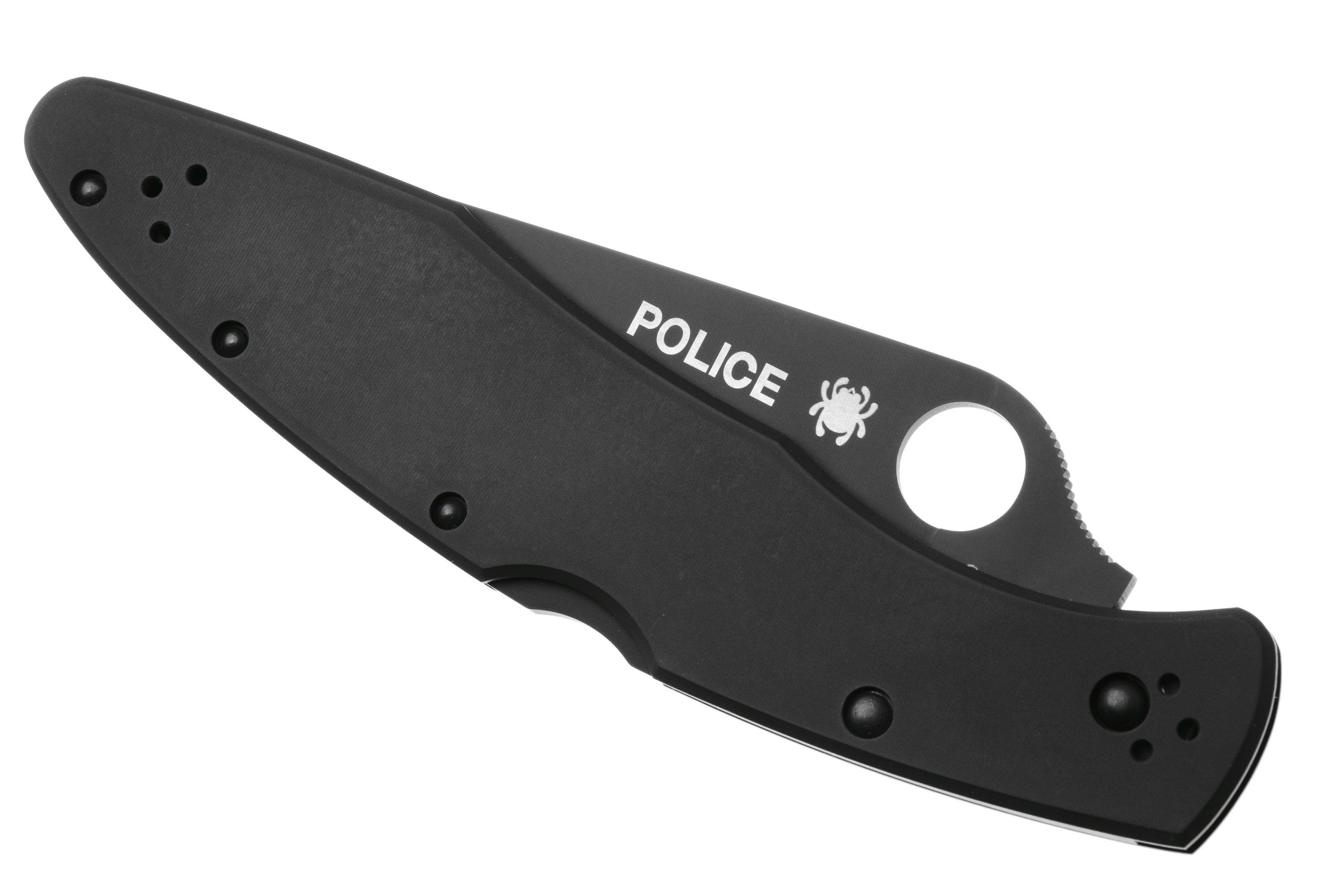 Spyderco Police 4 Black C07BKP Black VG10, Black Stainless Steel 