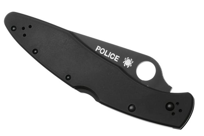 Image for Spyderco Police 4 Black C07BKP Black VG10, Black Stainless Steel, pocket knife