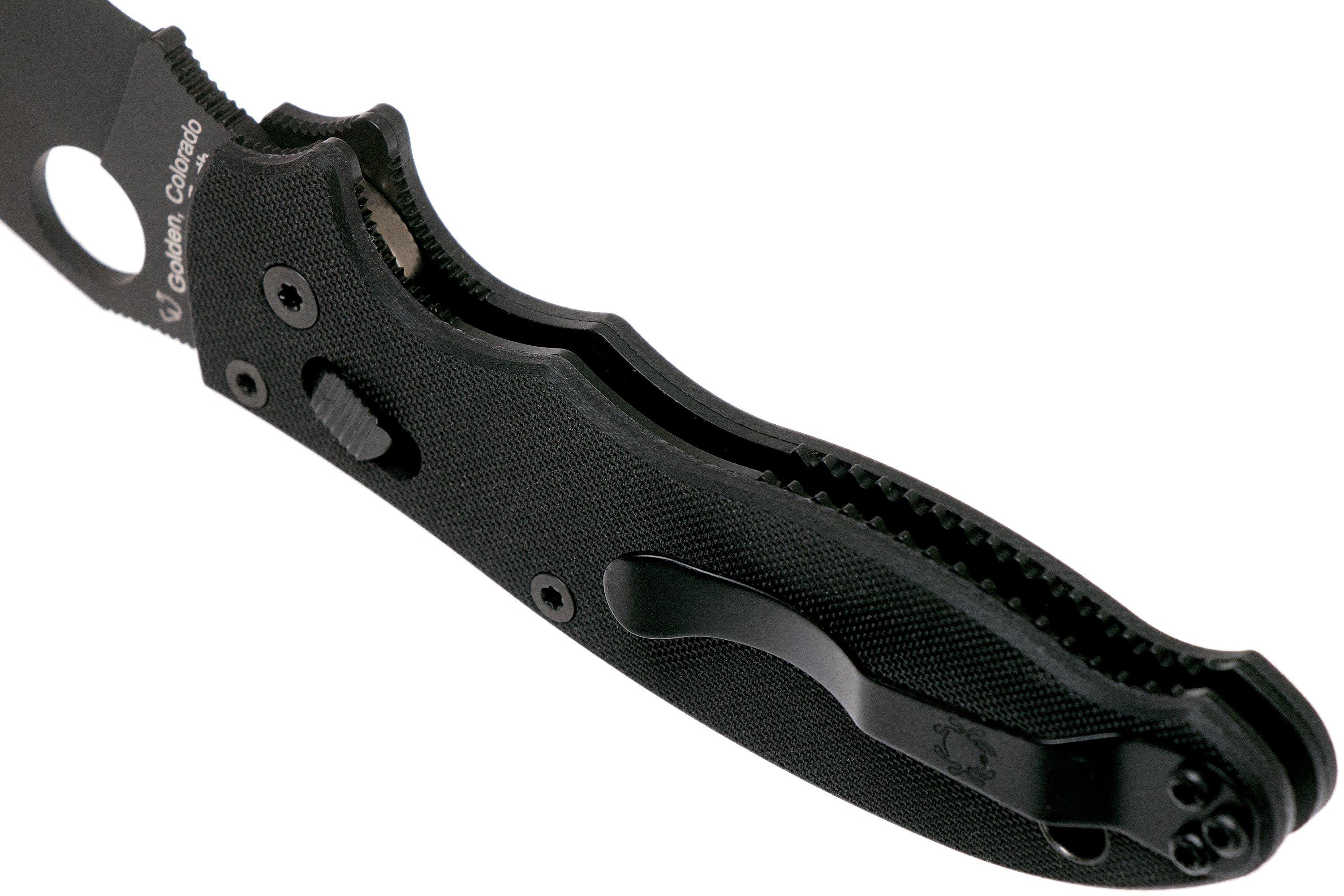 Spyderco Manix 2 Black C101GPBBK2 pocket knife | Advantageously ...