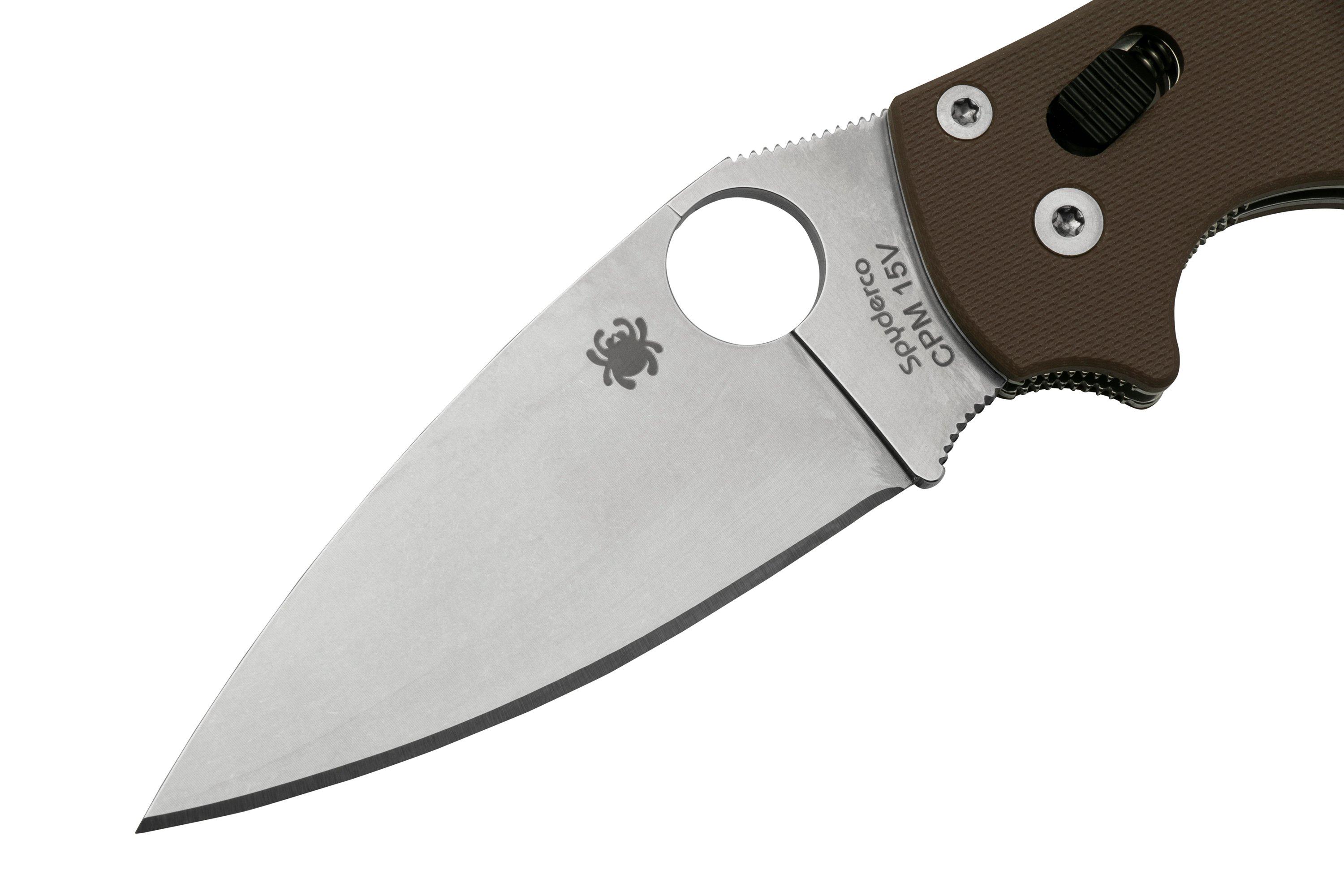 Spyderco Manix 2 Brown G10 CPM 15V C101GPBN15V2 Sprint Run, pocket knife Advantageously