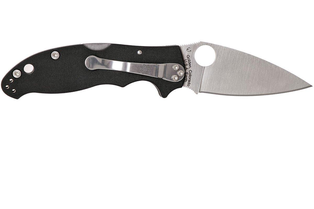 Spyderco Manix 2 Mid Backlock C101MBGP2 Black Fine G10, pocket knife ...