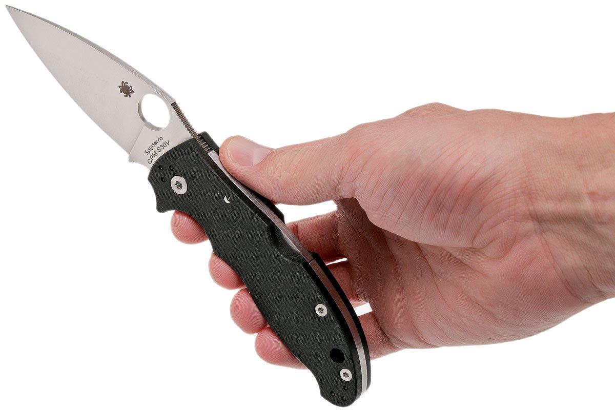 Spyderco Manix 2 Mid Backlock C101MBGP2 Black Fine G10, pocket knife ...