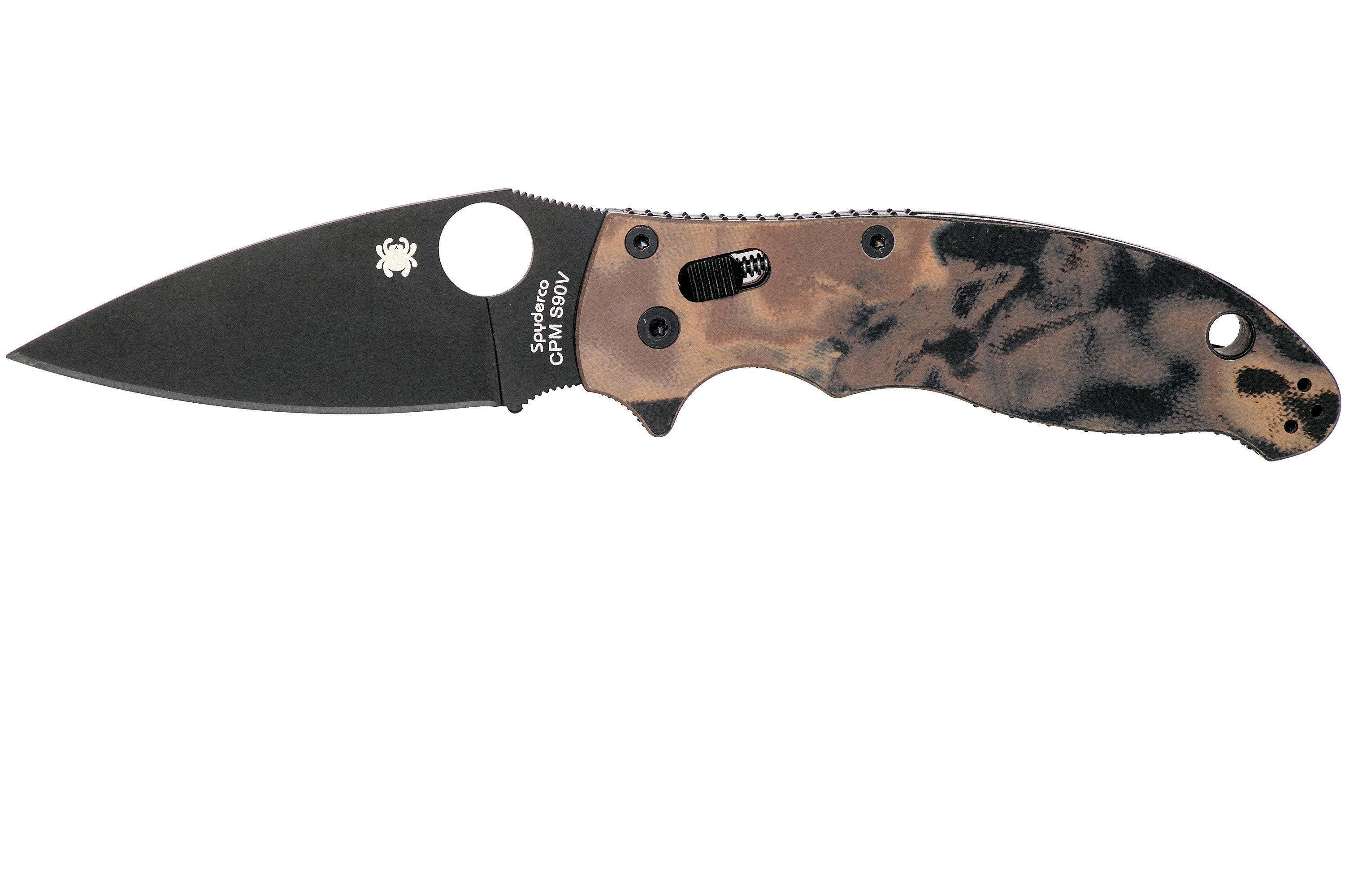 Spyderco Manix 2 C101MGPBRBBK2 Burl G10 CPM S90V Sprint Run