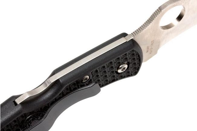 Image for Spyderco Tasman Salt H1 black, plain edge C106PBK pocket knife