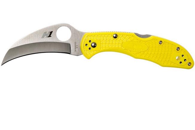 Spyderco Tasman Salt 2 C106PYL2 plain Edge navaja, amarillo