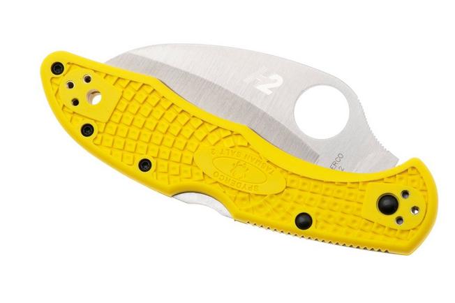 Image for Spyderco Tasman Salt 2 C106PYL2 Plain Edge pocket knife, yellow