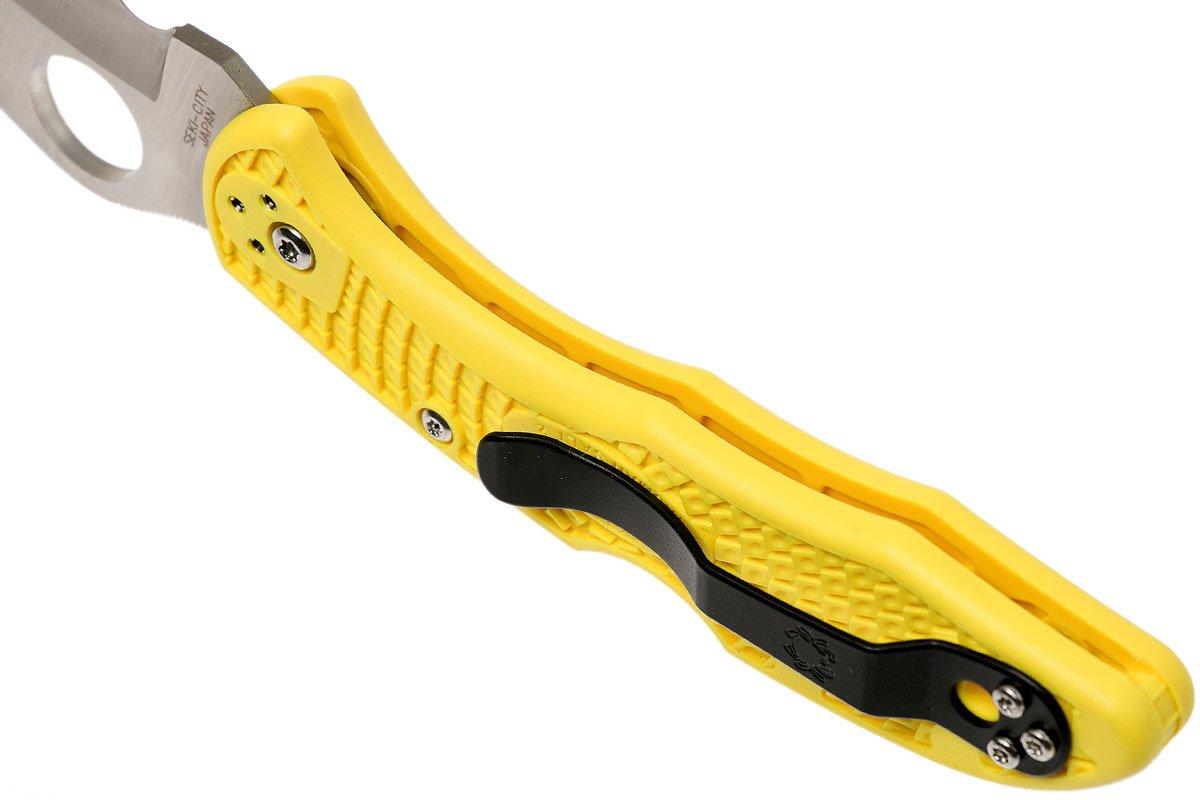 Spyderco Tasman Salt 2 C106SYL2 pocket knife, yellow | Advantageously ...