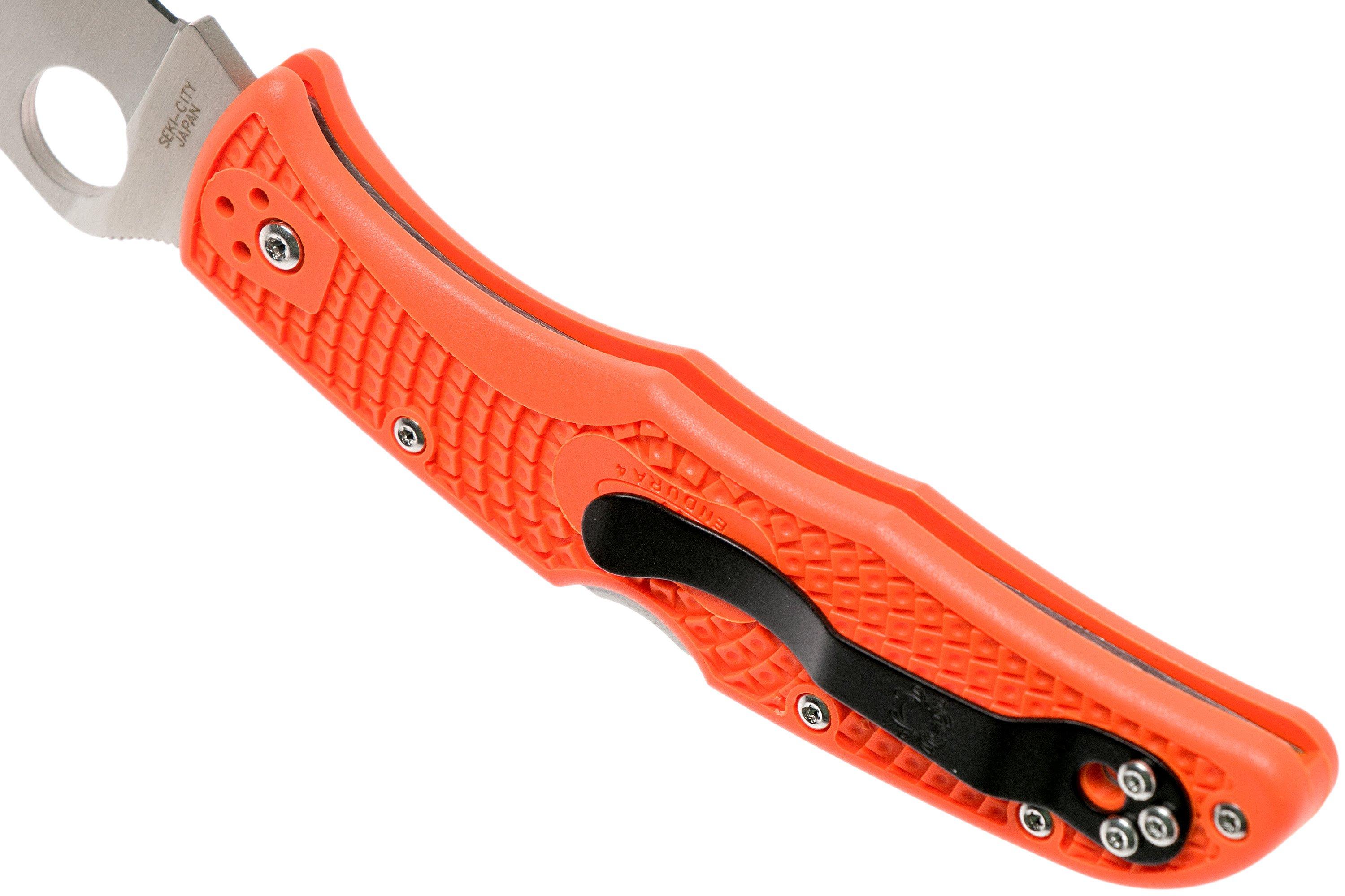 Spyderco Endura 4 Orange C10FPOR pocket knife | Advantageously 