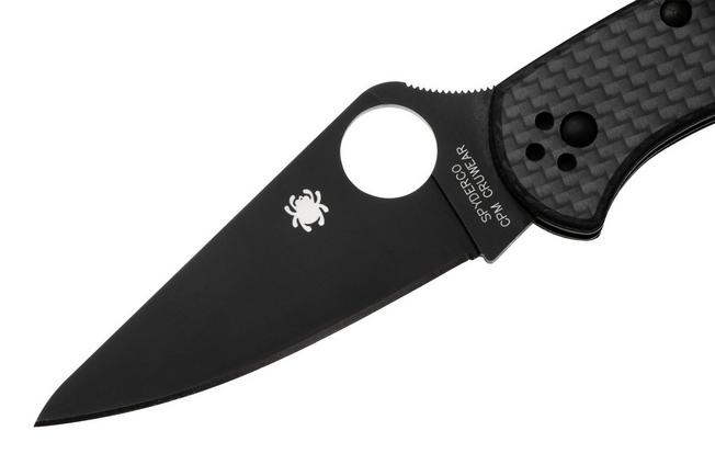 Bild für Spyderco Delica 4 Black TiCN CPM CruWear C11CFPBK Carbon Fiber, Sprint Run Taschenmesser