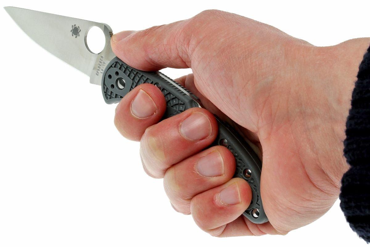 Spyderco Delica 4 Grey C11FPGY pocket knife | Advantageously shopping ...