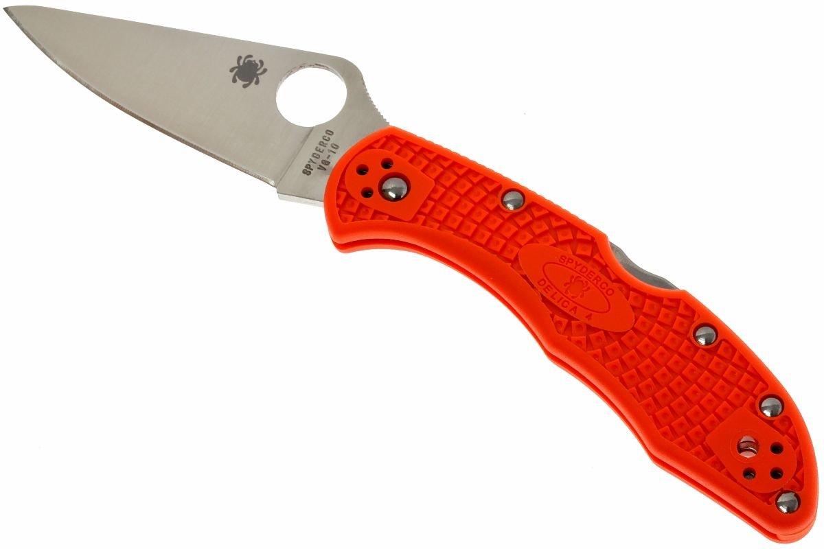 Spyderco Delica 4 Orange, C11FPOR | Advantageously shopping at ...