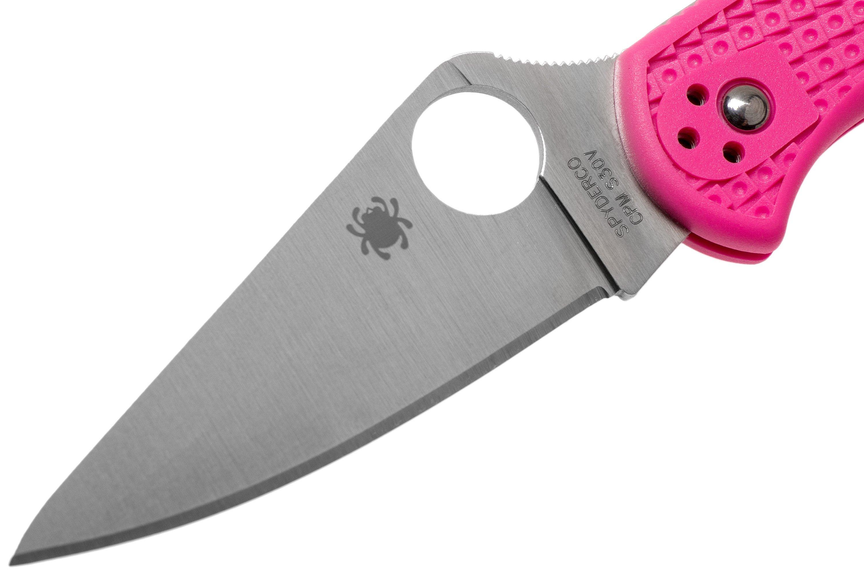 Spyderco Delica 4 FRN Pink Plain C11FPPNS30V