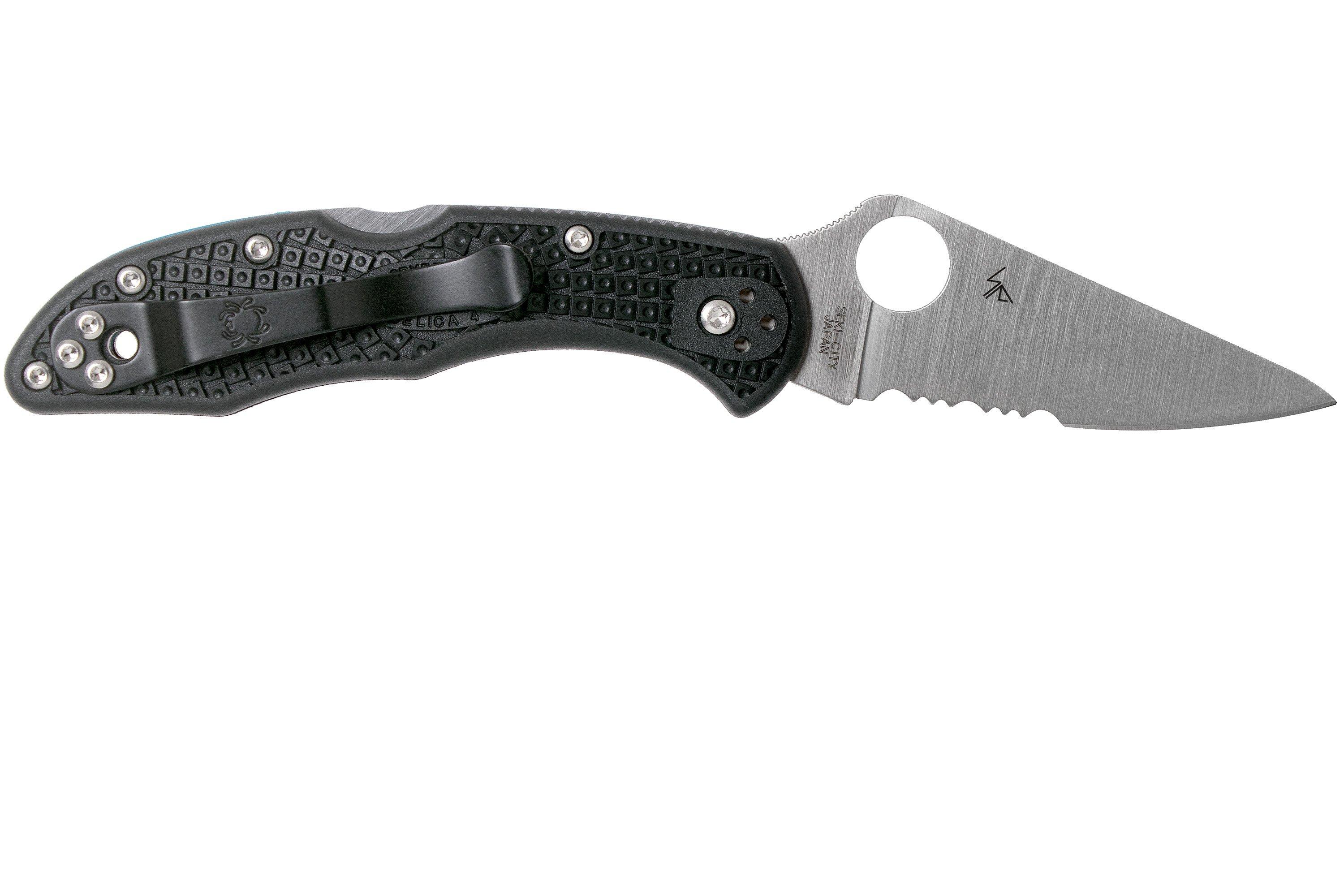 Spyderco Delica 4 Thin Blue Line C11FPSBKBL pocket knife ...