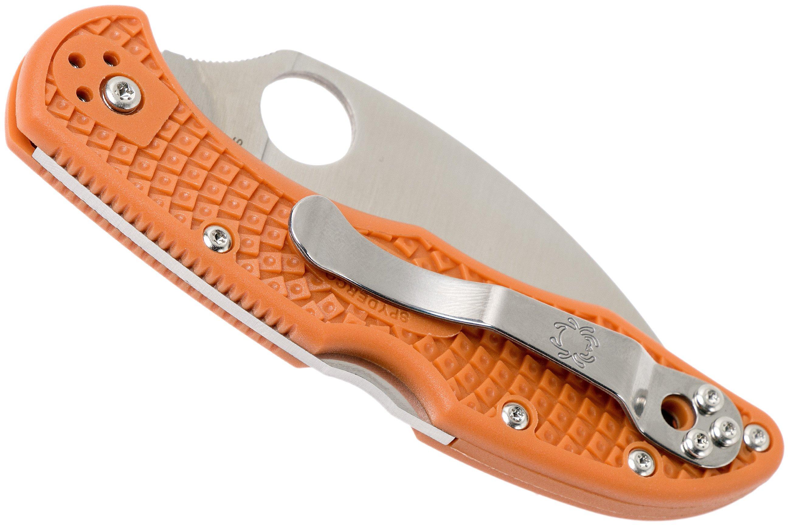 Spyderco Delica 4 C11FPWCBORE, Sprint Run pocket knife | Advantageously ...