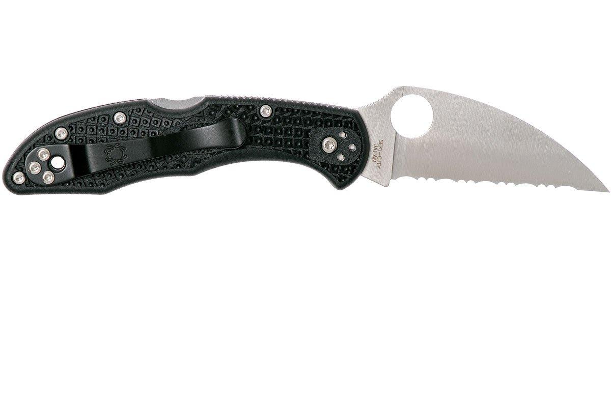 Spyderco Delica 4 Wharncliffe C11FSWCBK serrated pocket knife ...