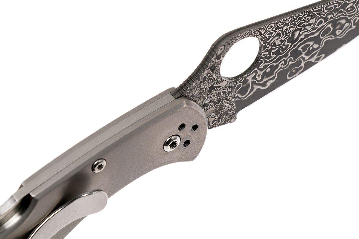 Spyderco Delica 4 Titanium Damascus C11TIPD pocket knife