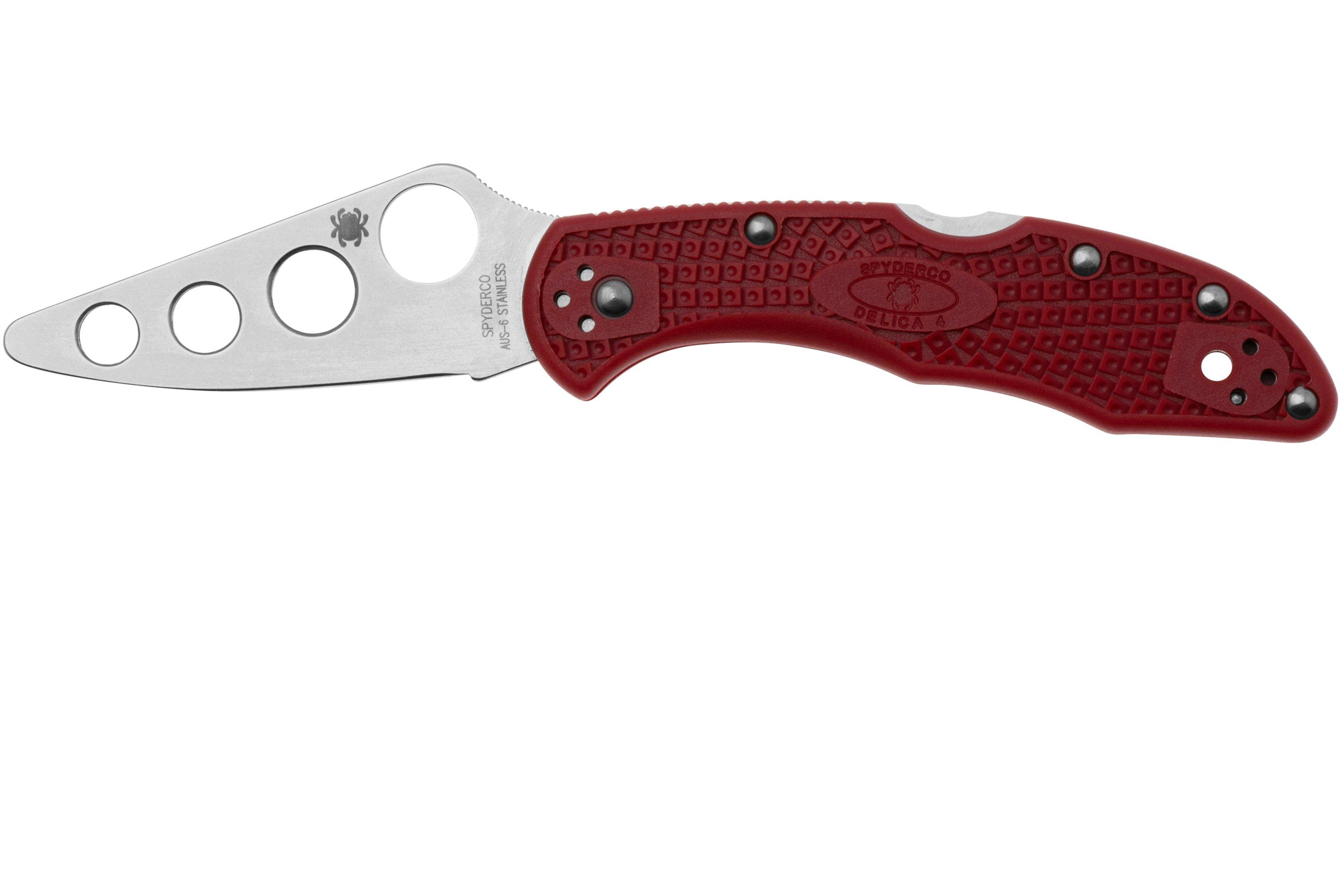 その他 Spyderco Delica4 Trainer Spyderco Delica 4 C11TR Trainer Red FRN Back Lock Folding