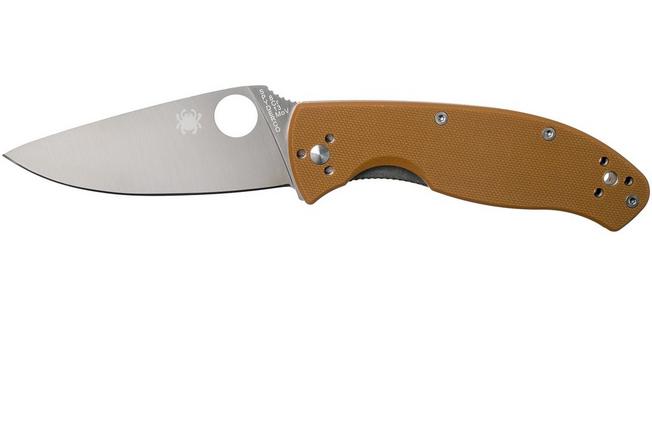 Image for Spyderco Tenacious C122GPBN brown pocket knife, plain edge