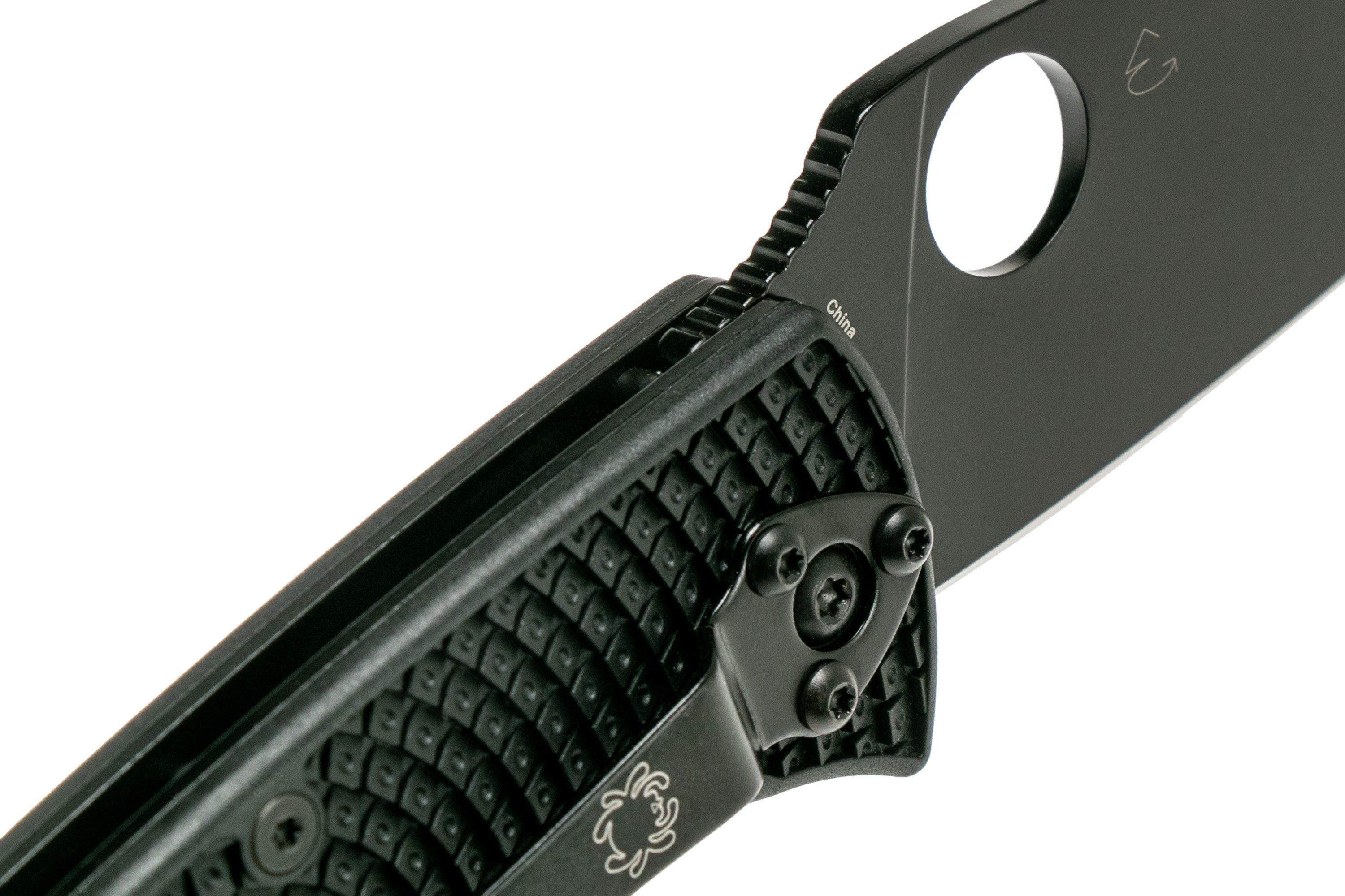 Spyderco Tenacious Light-weight Black C122PBBK FRN pocket knife ...