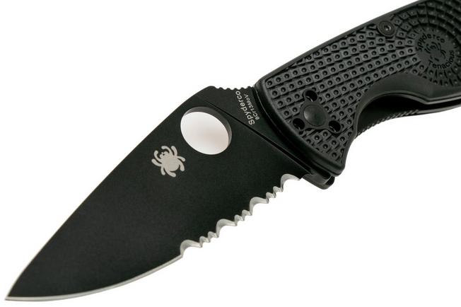  Black Pocket Knife - Serrated Sharp 3,5 Blade