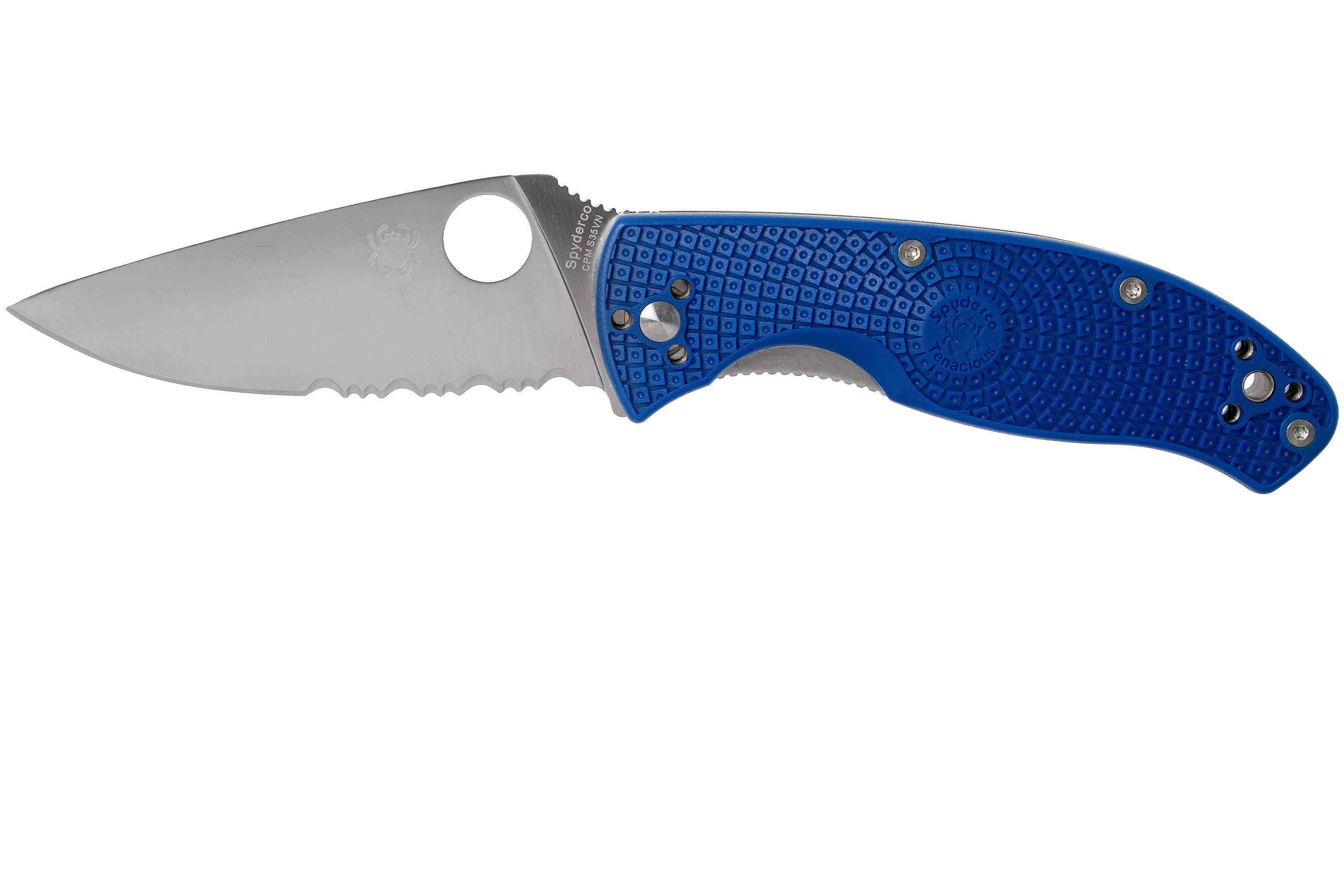 Spyderco Tenacious Lightweight C122PSBL FRN partly serrated pocket