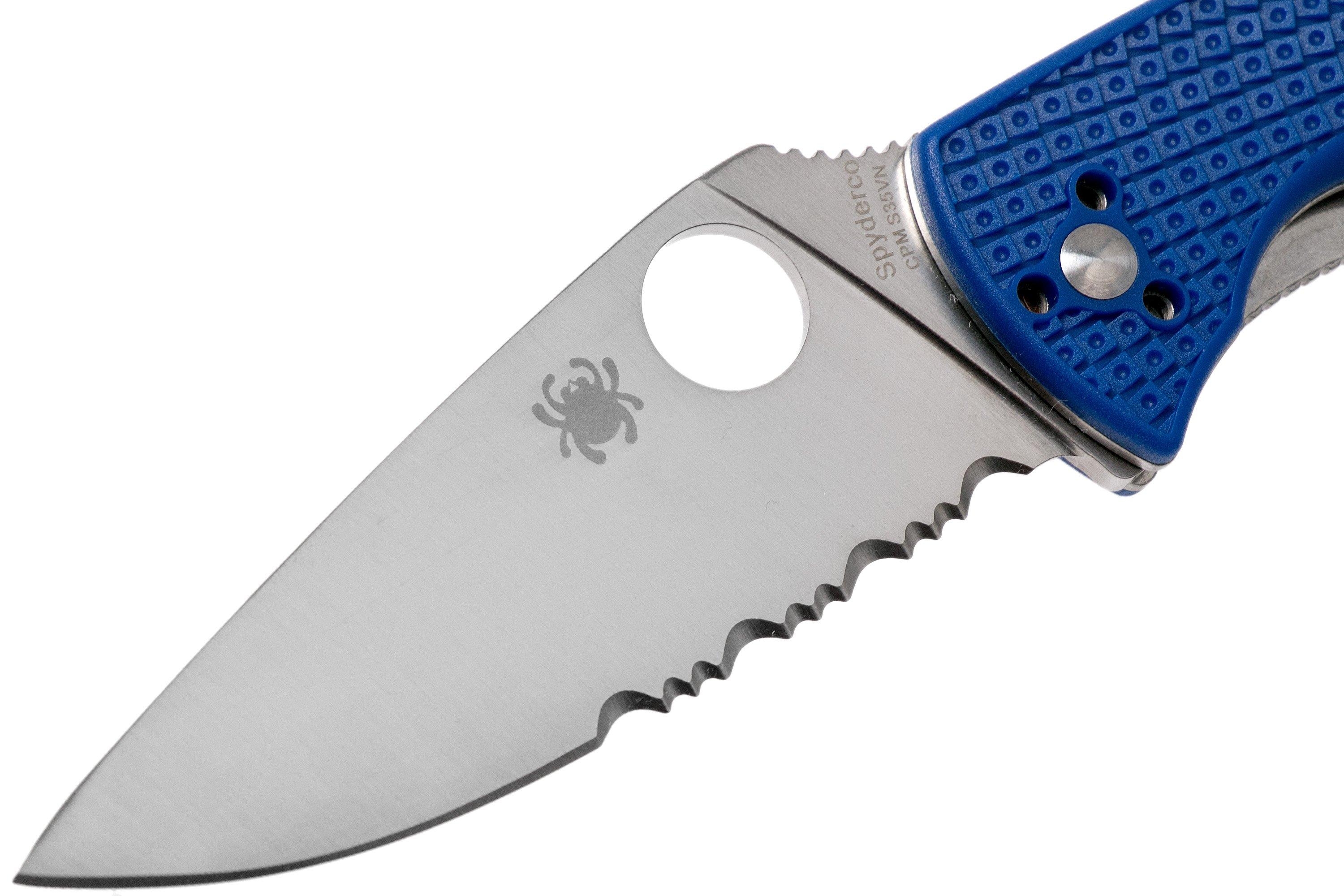 Spyderco Tenacious Lightweight C122PSBL FRN partly serrated pocket