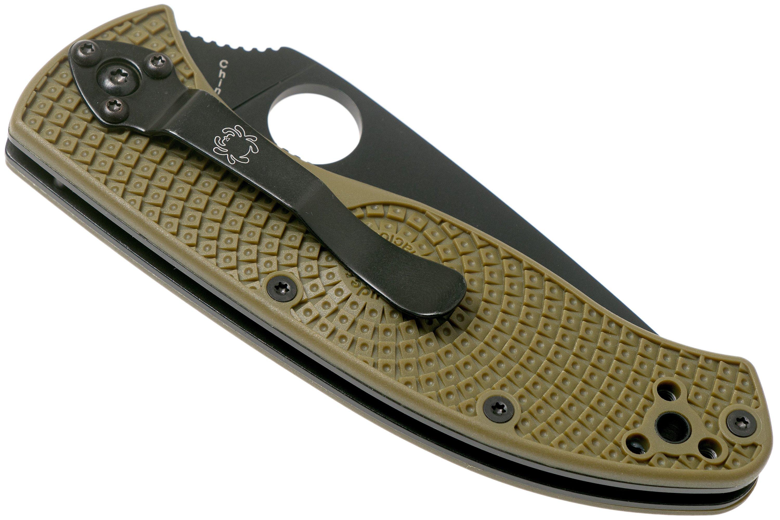 Spyderco Tenacious Lightweight OD Green Black C122PSODBK FRN partly ...