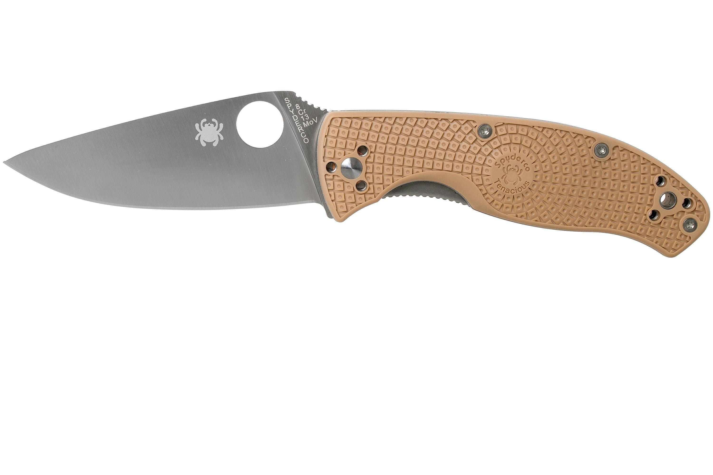 Spyderco Tenacious Lightweight Tan C122PTN FRN pocket knife ...
