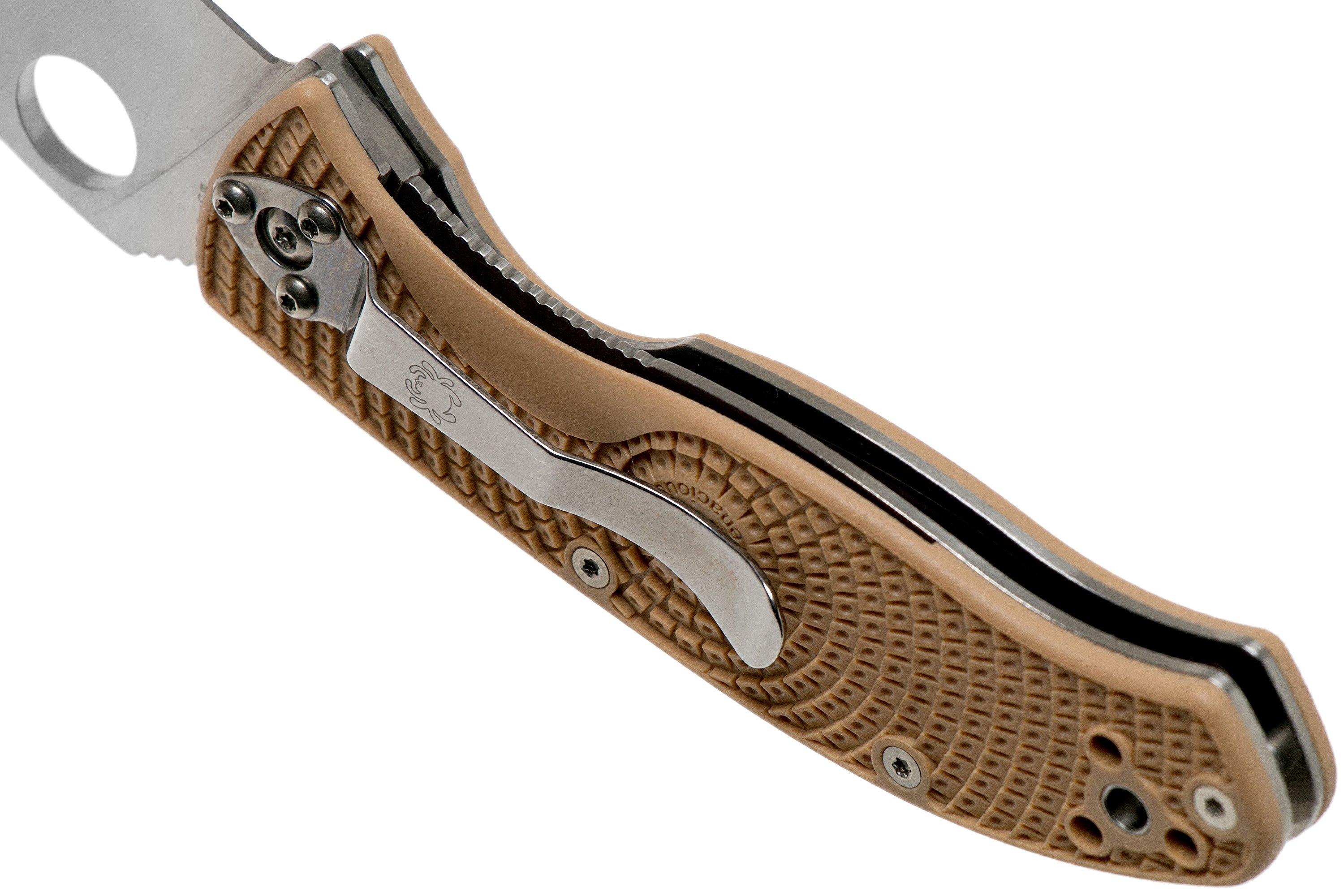 Spyderco Tenacious Lightweight Tan C122PTN FRN pocket knife ...