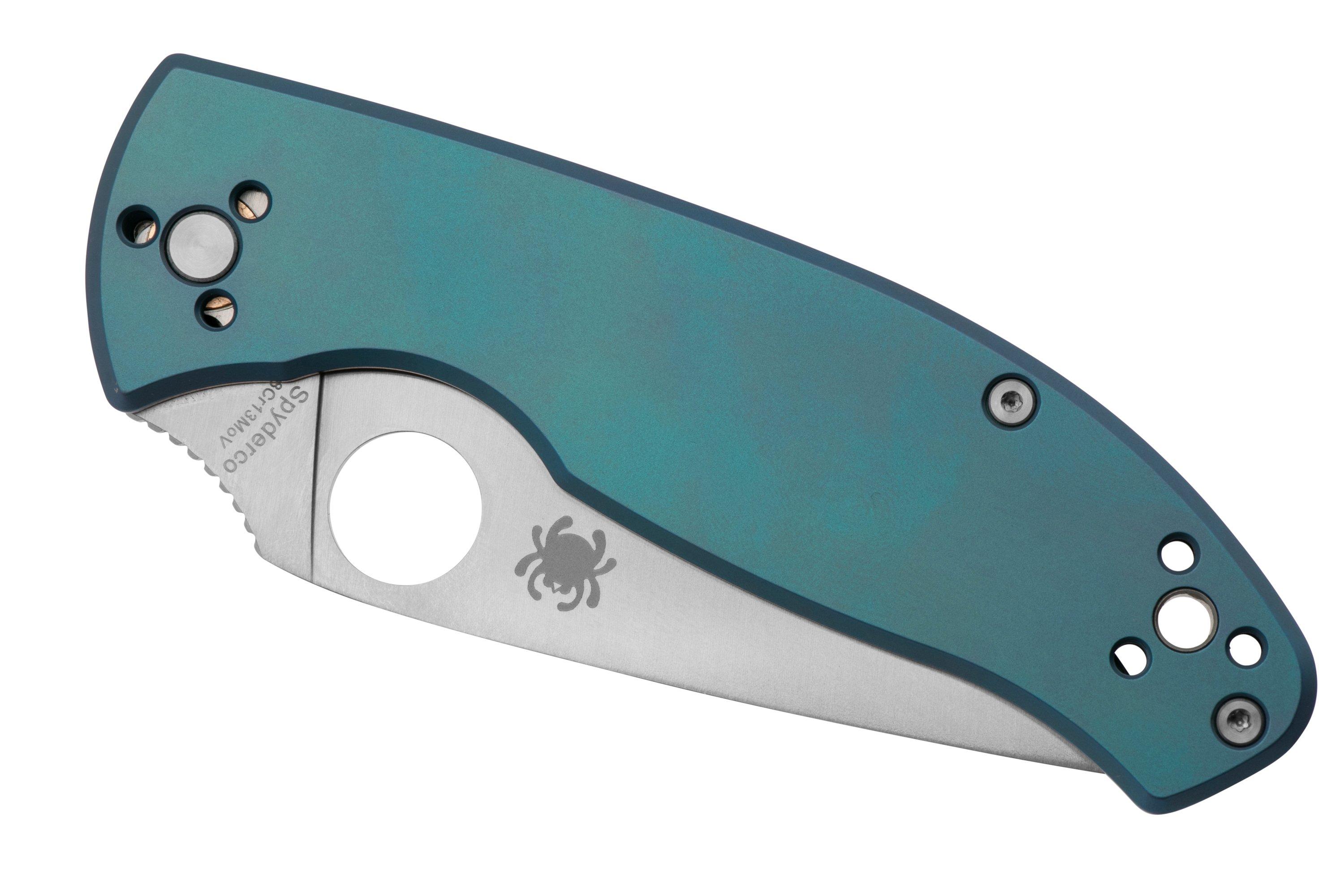 Spyderco Tenacious C122TIBLP Blue Titanium navaja | Compras con ...
