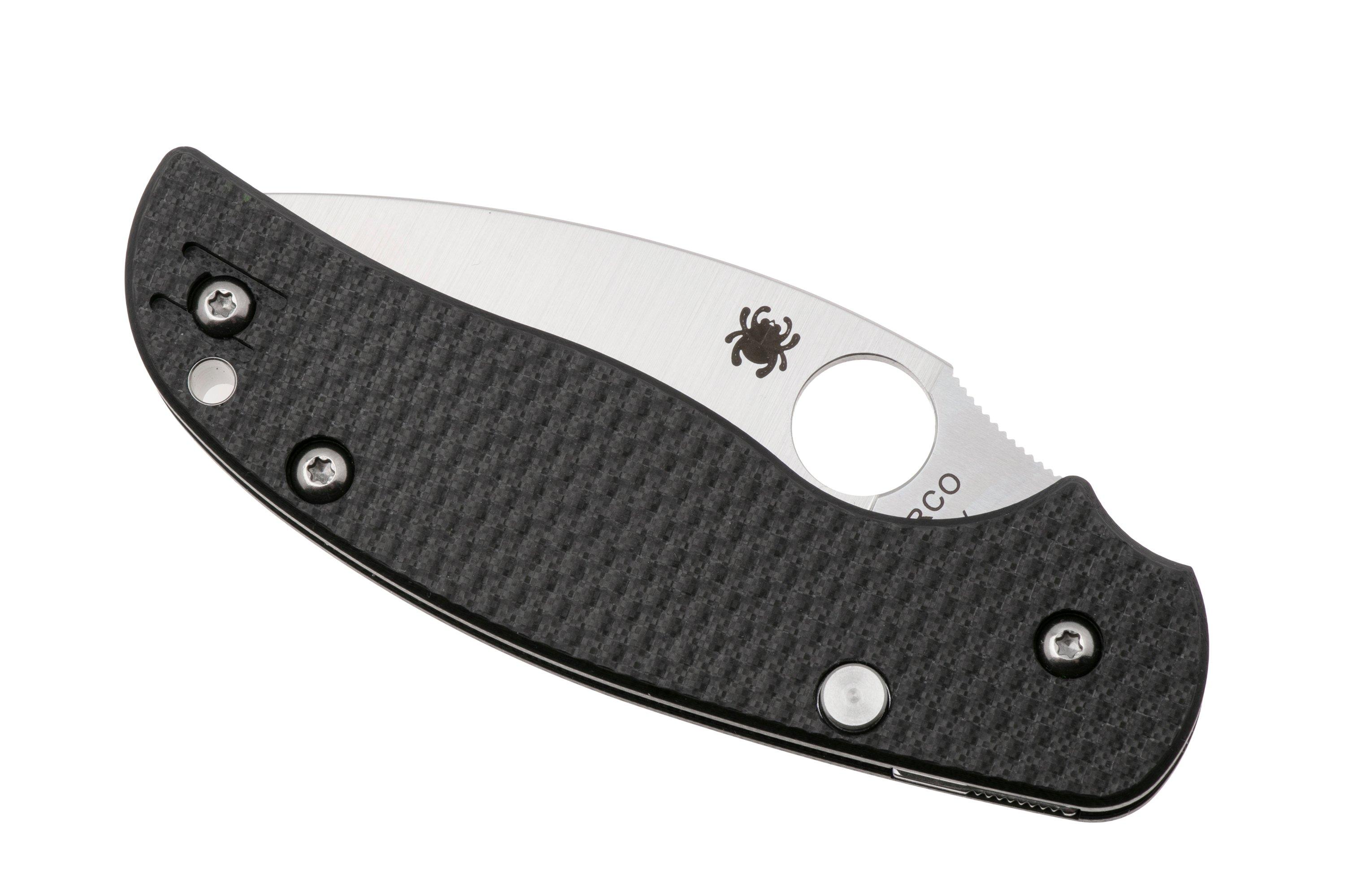 Spyderco Sage 6 Button Release Compression Lock C123CFBCLP Carbon Fiber ...