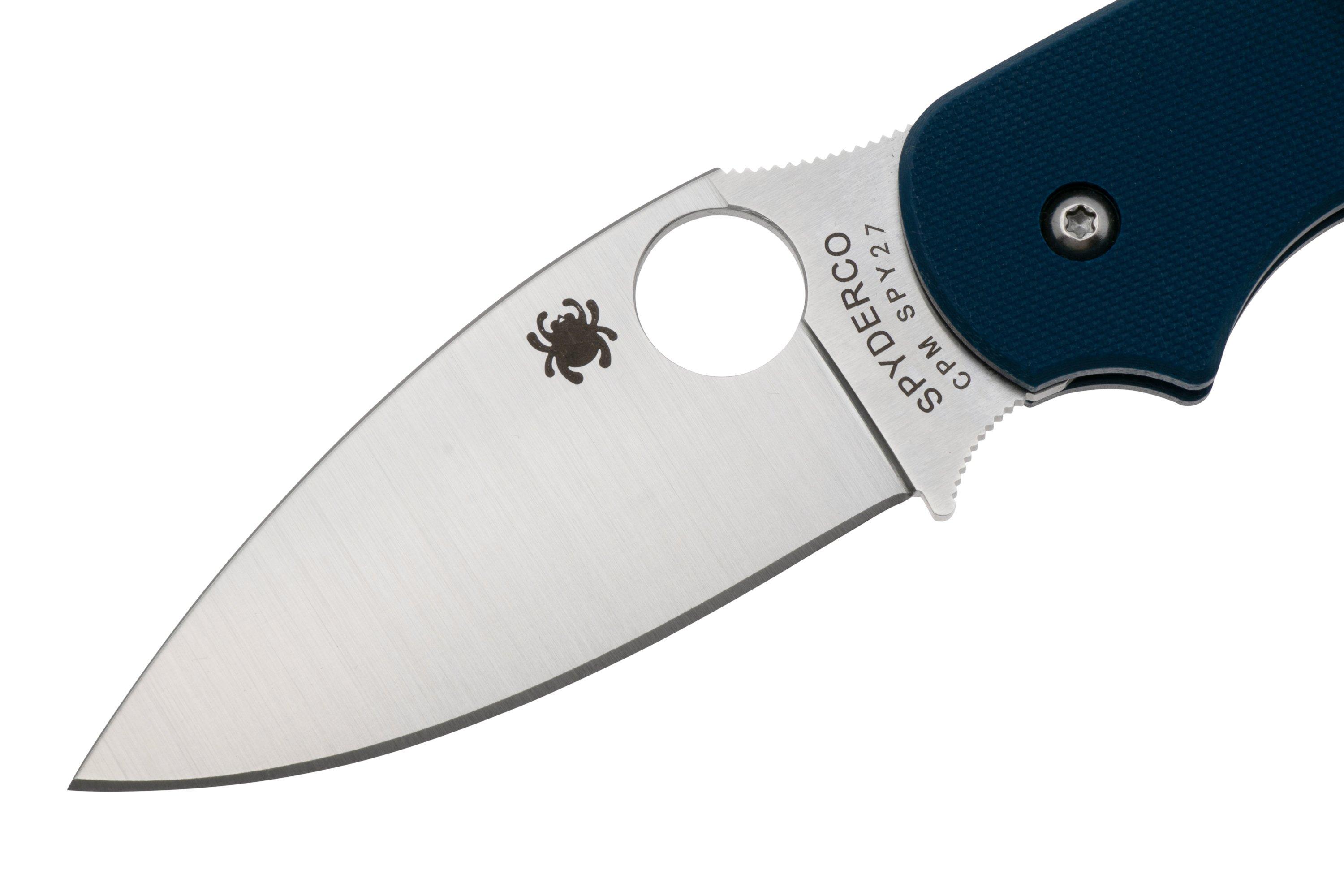 Spyderco Sage 5 CPM SPY27 C123GPCBL Blue G10 pocket knife ...