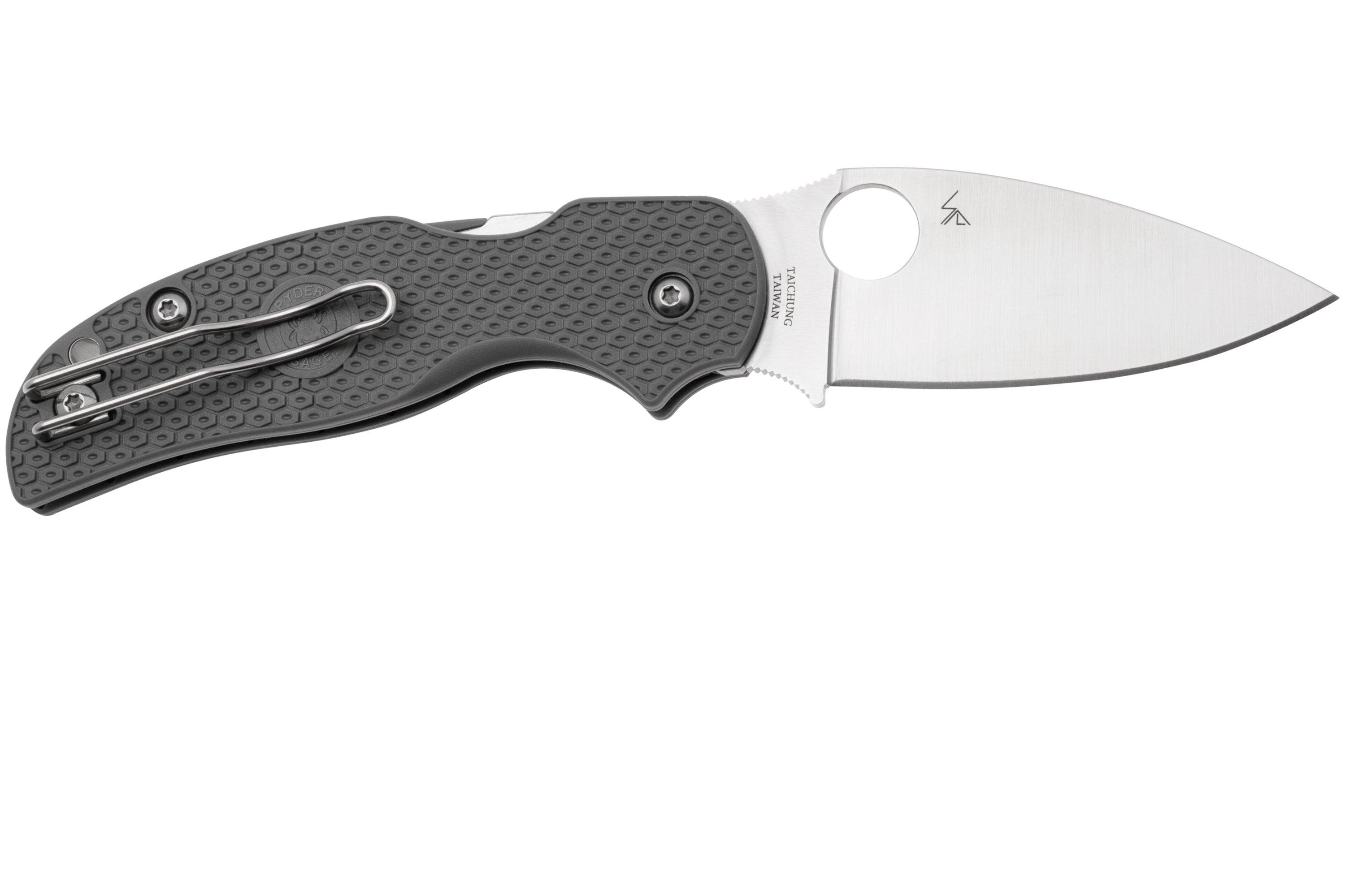 Spyderco Sage 5 Lightweight Maxamet C123PGY Gray FRN, pocket knife ...