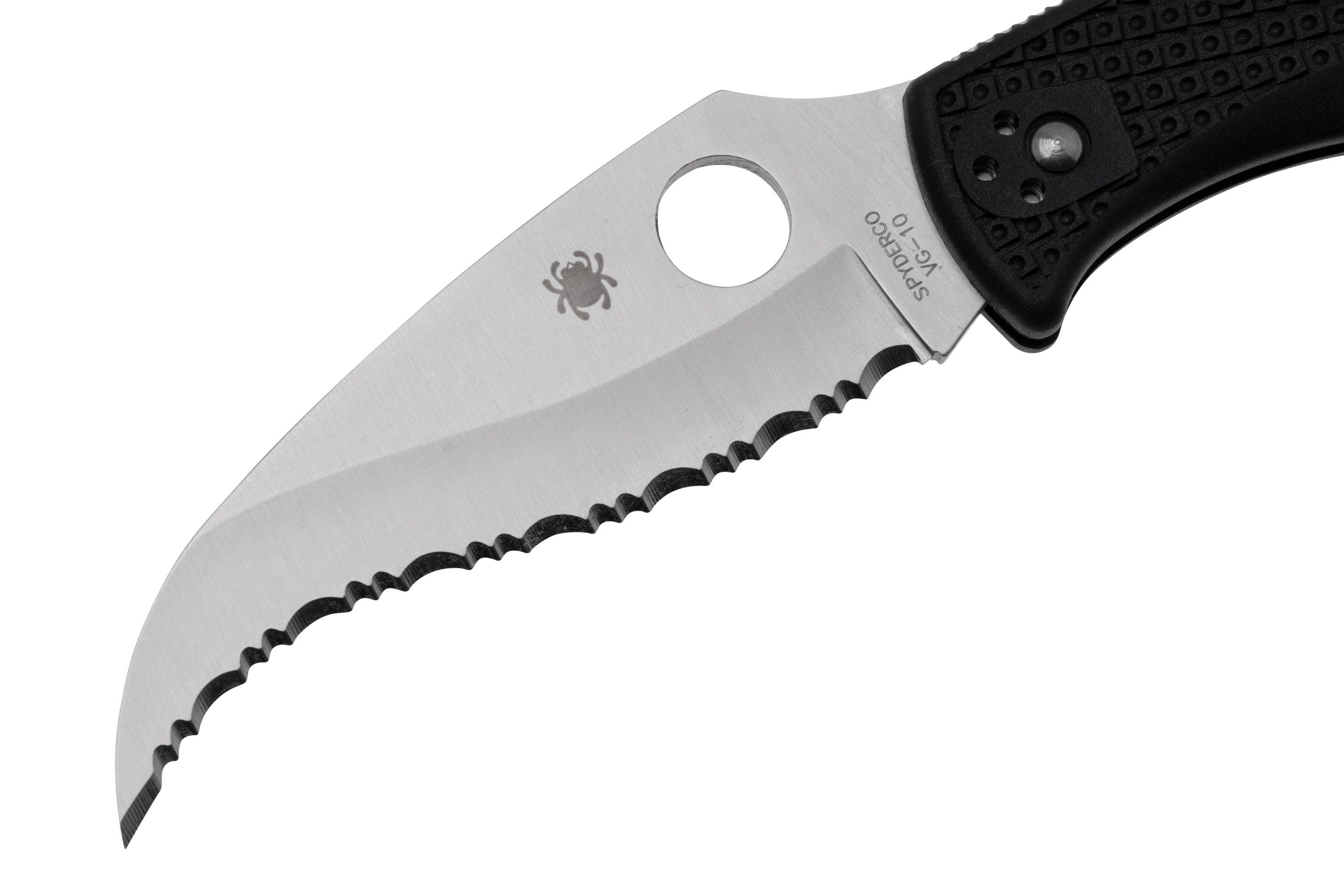 Spyderco Matriarch 2 C12SBK2 Black FRN, serrated pocket knife ...
